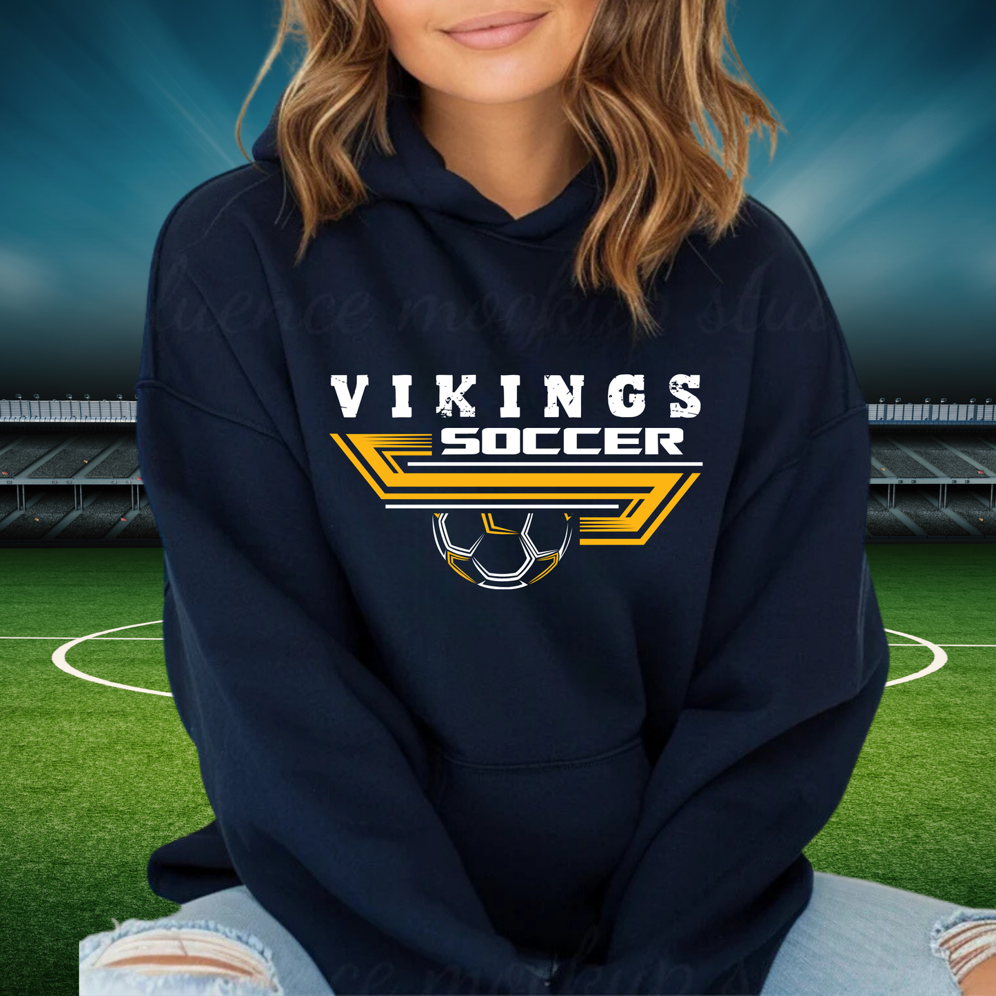 Cadillac Vikings Soccer ADULT Hoodie