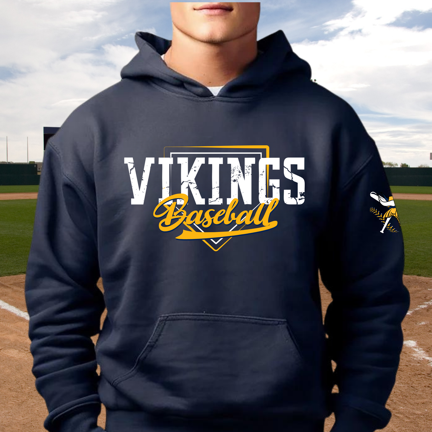 Cadillac Vikings Baseball ADULT Hoodie