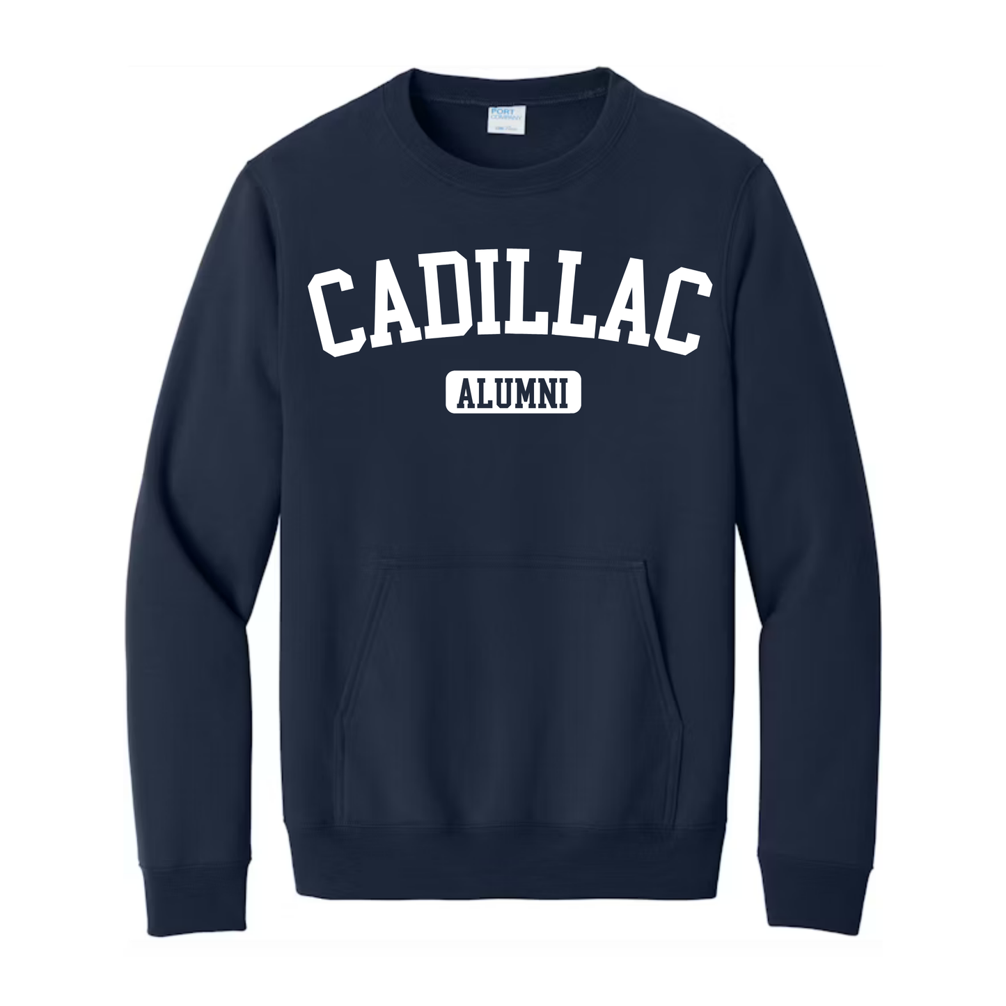 Cadillac Alumni ADULT Crewneck Sweatshirt w/ Front Pocket