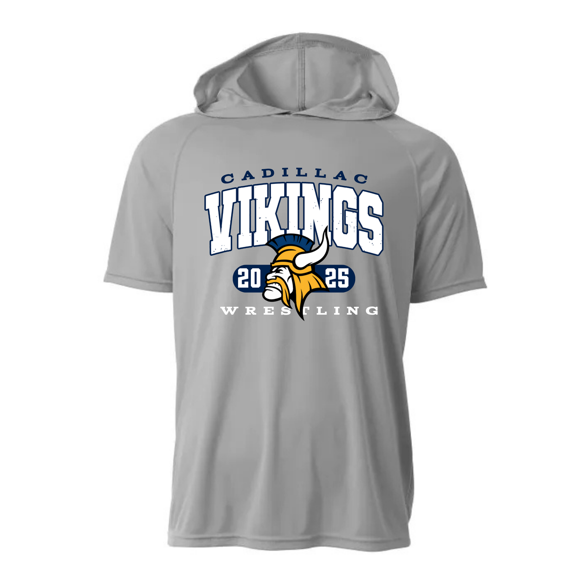Cadillac Vikings Wrestling DRI-FIT Cooling Performance Hooded T-Shirt