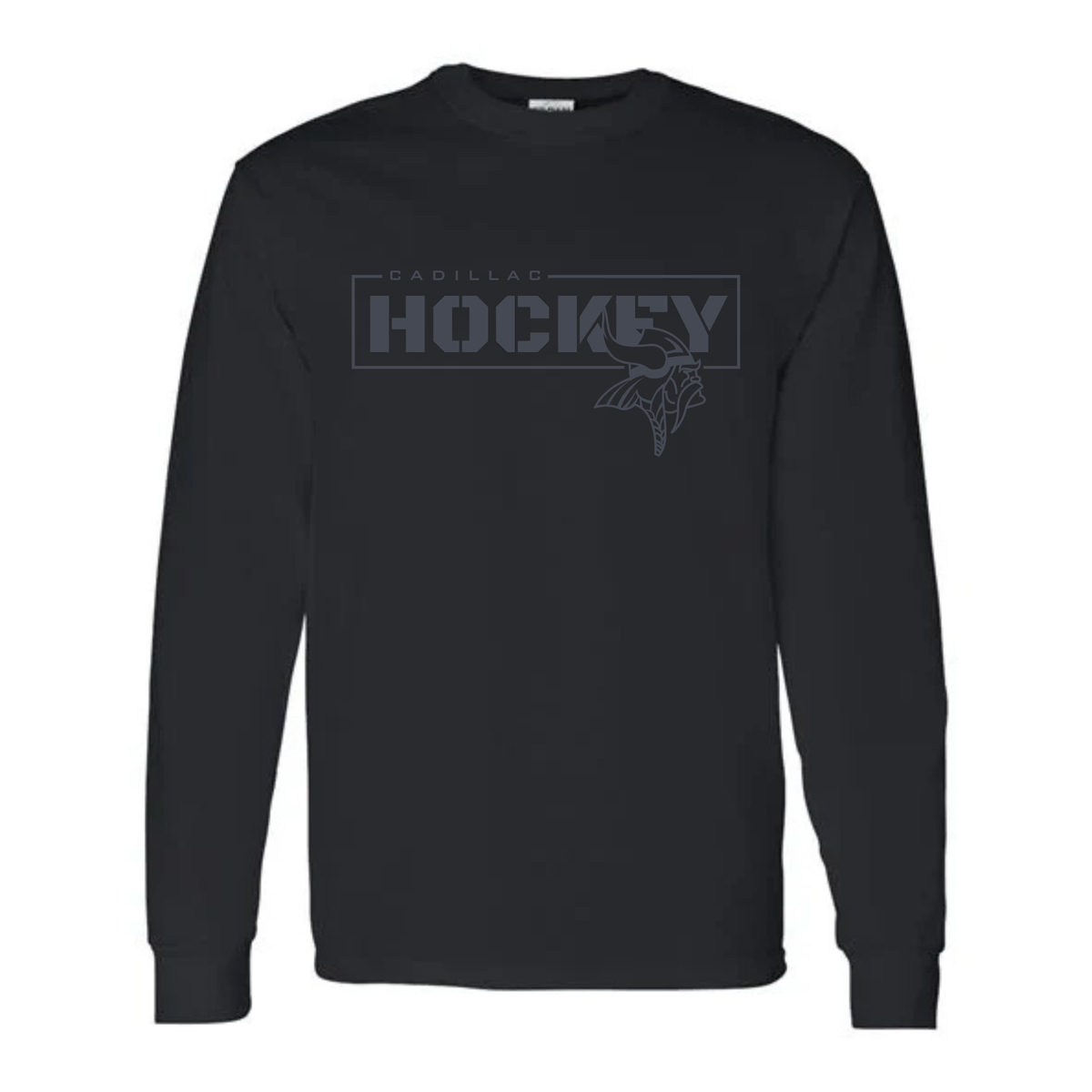 BLACKOUT Cadillac Vikings Hockey UNISEX Long-Sleeve T-Shirt