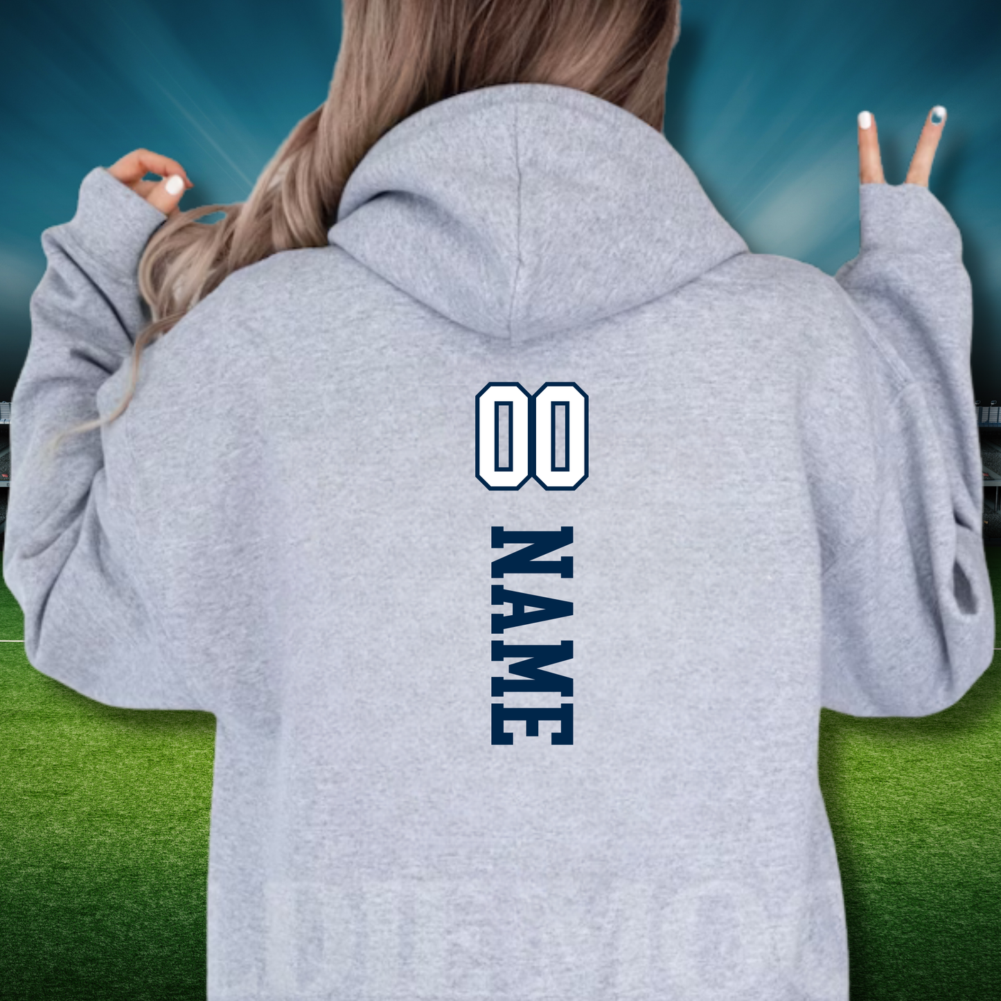Cadillac Vikings Girls Soccer ADULT Hoodie - PLAYER PACKAGE PRICING - SPORT GREY