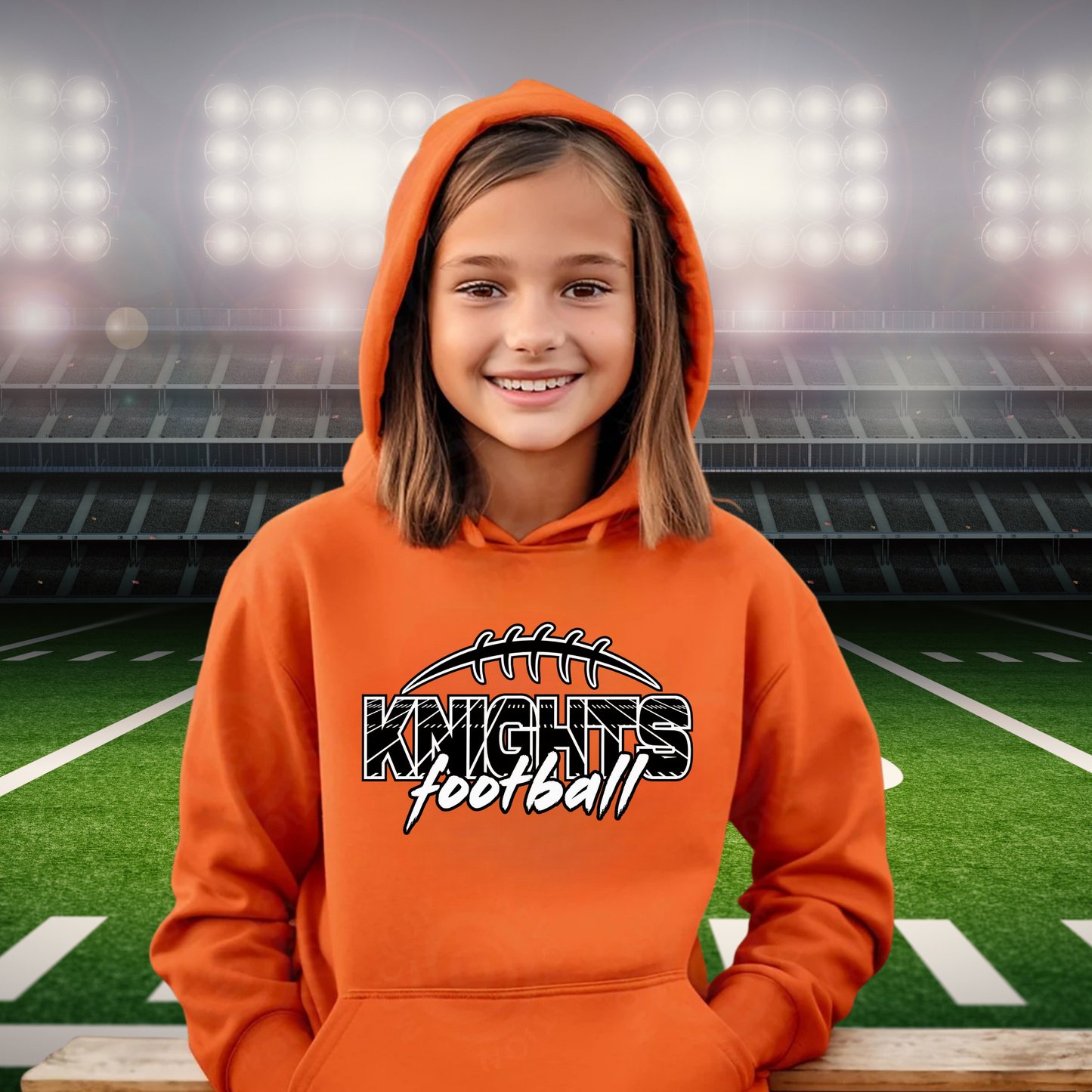 Knights Junior Football Unisex YOUTH Hoodie