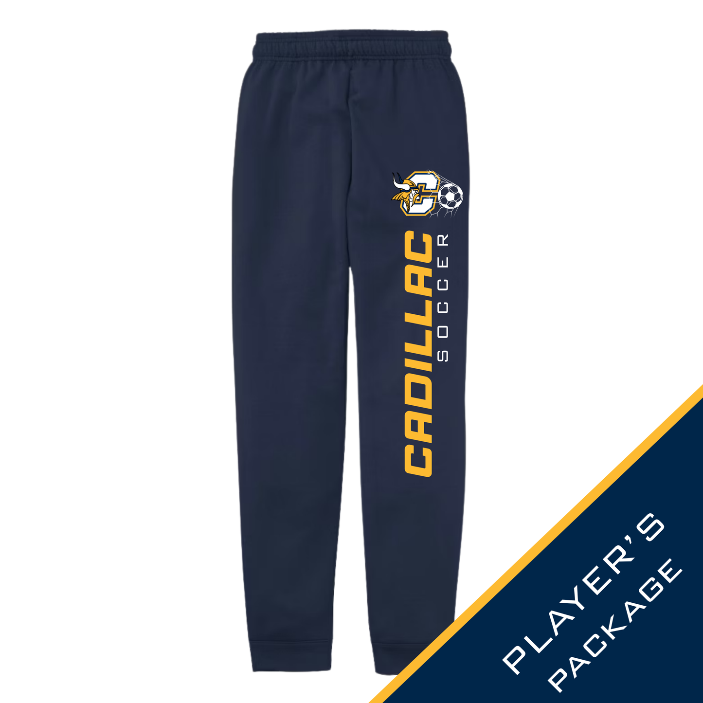 Cadillac Vikings Girls Soccer Jogger Sweatpants - PLAYER PACKAGE PRICING - NAVY