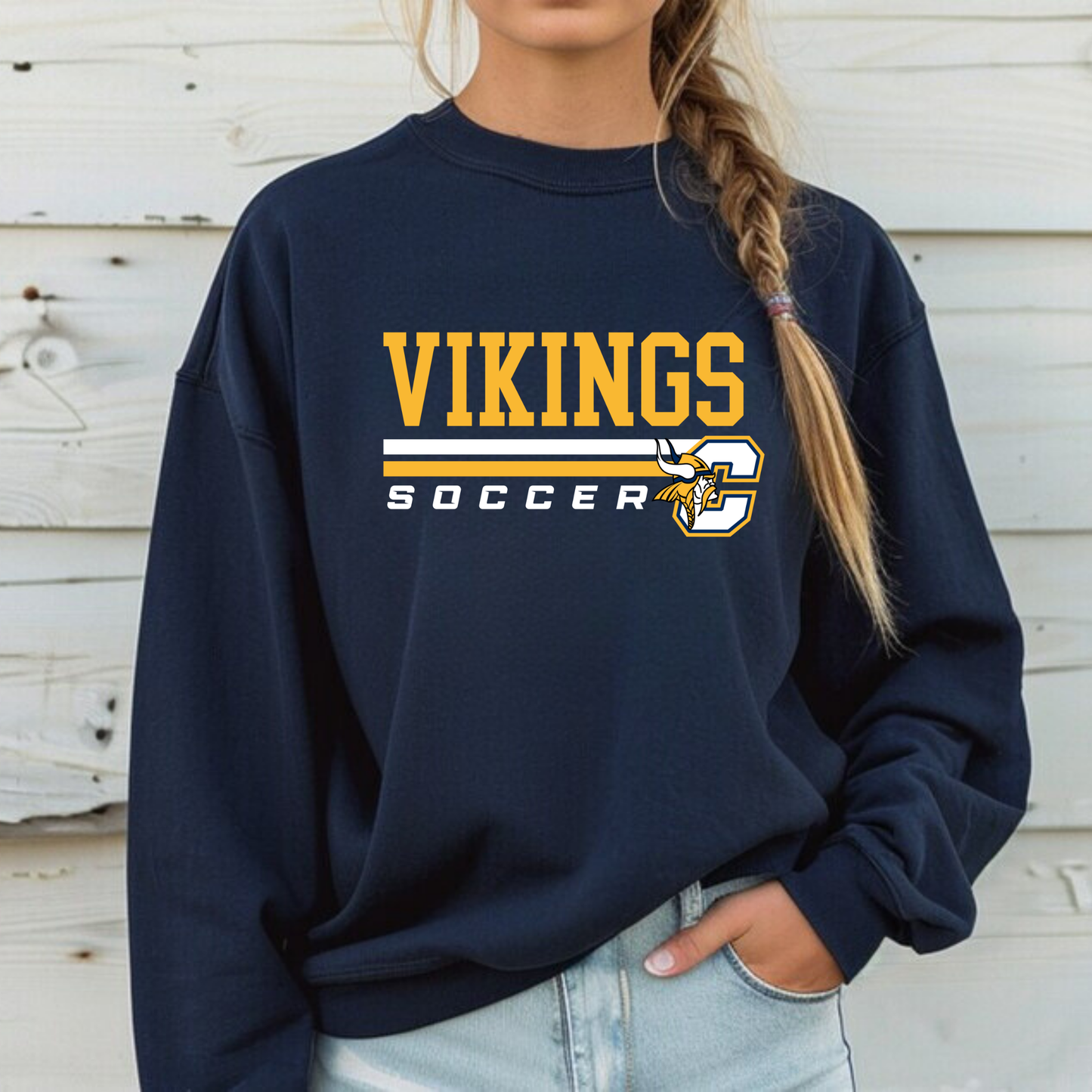 Cadillac Vikings Soccer ADULT Unisex Crewneck Sweatshirt
