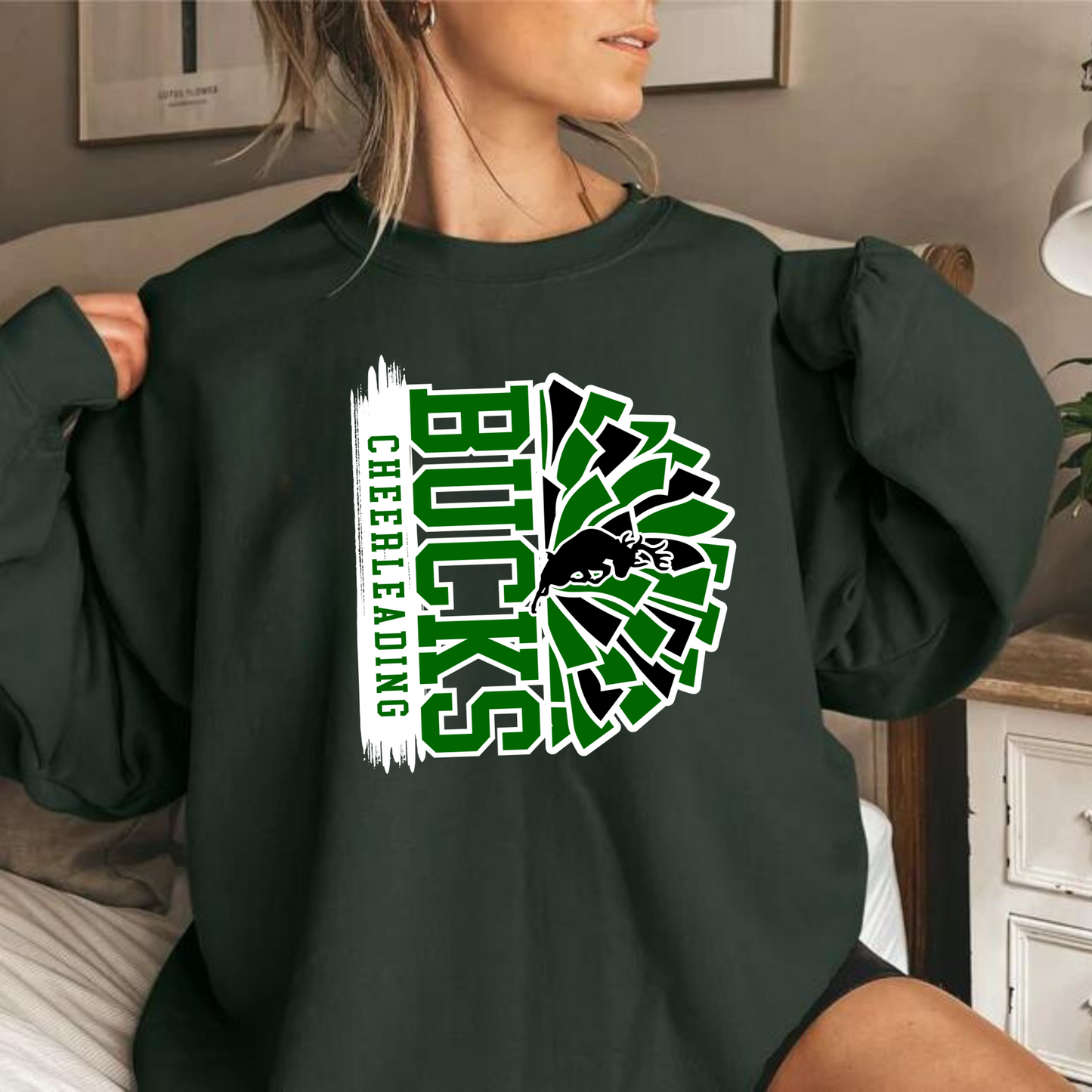 Bucks Cheerleading Adult Crewneck Sweatshirt