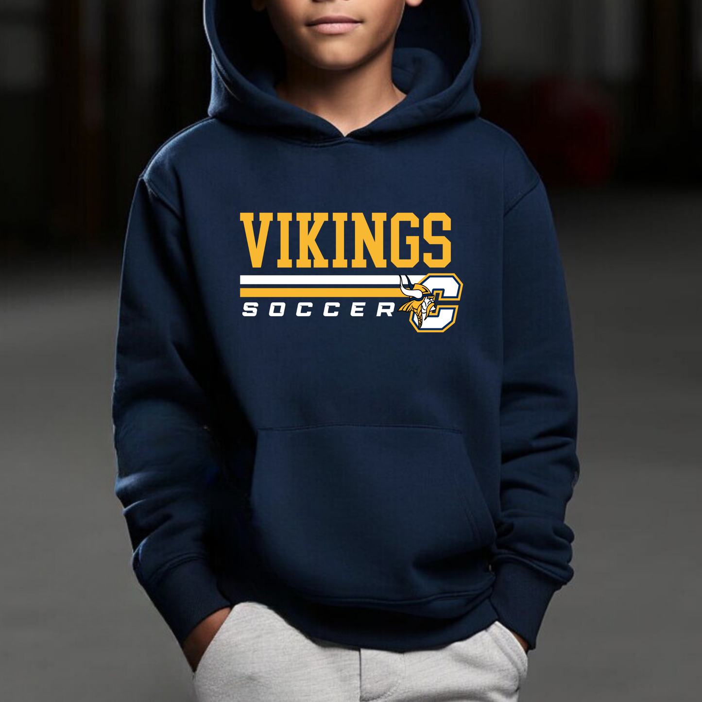 Cadillac Vikings Soccer Unisex YOUTH Hoodie
