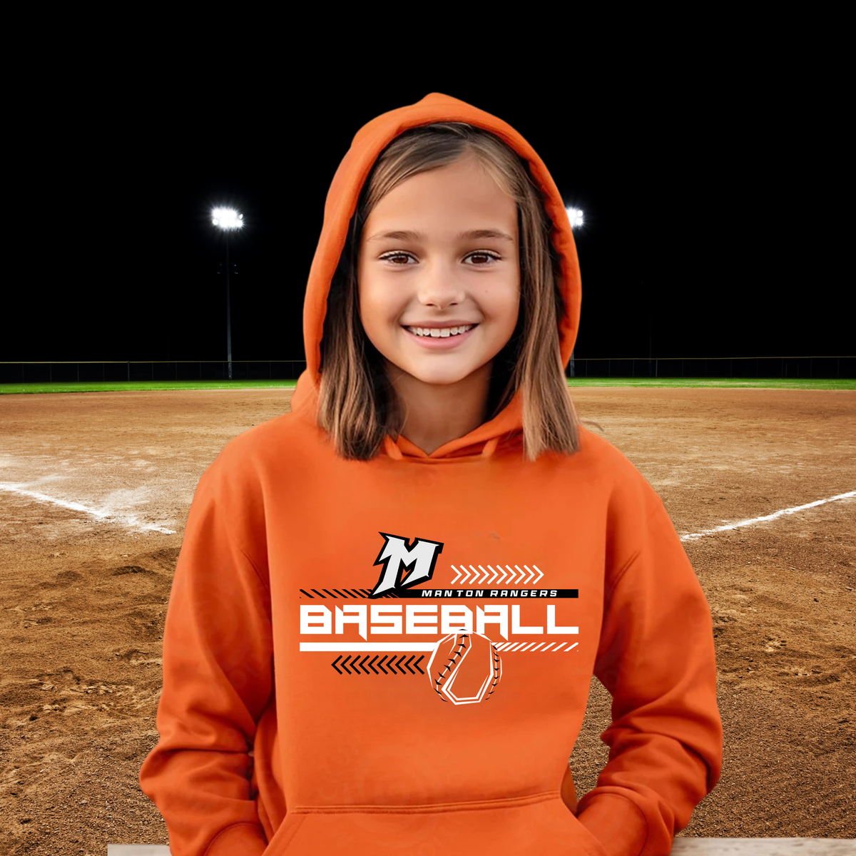 Manton Rangers Baseball Unisex YOUTH Hoodie