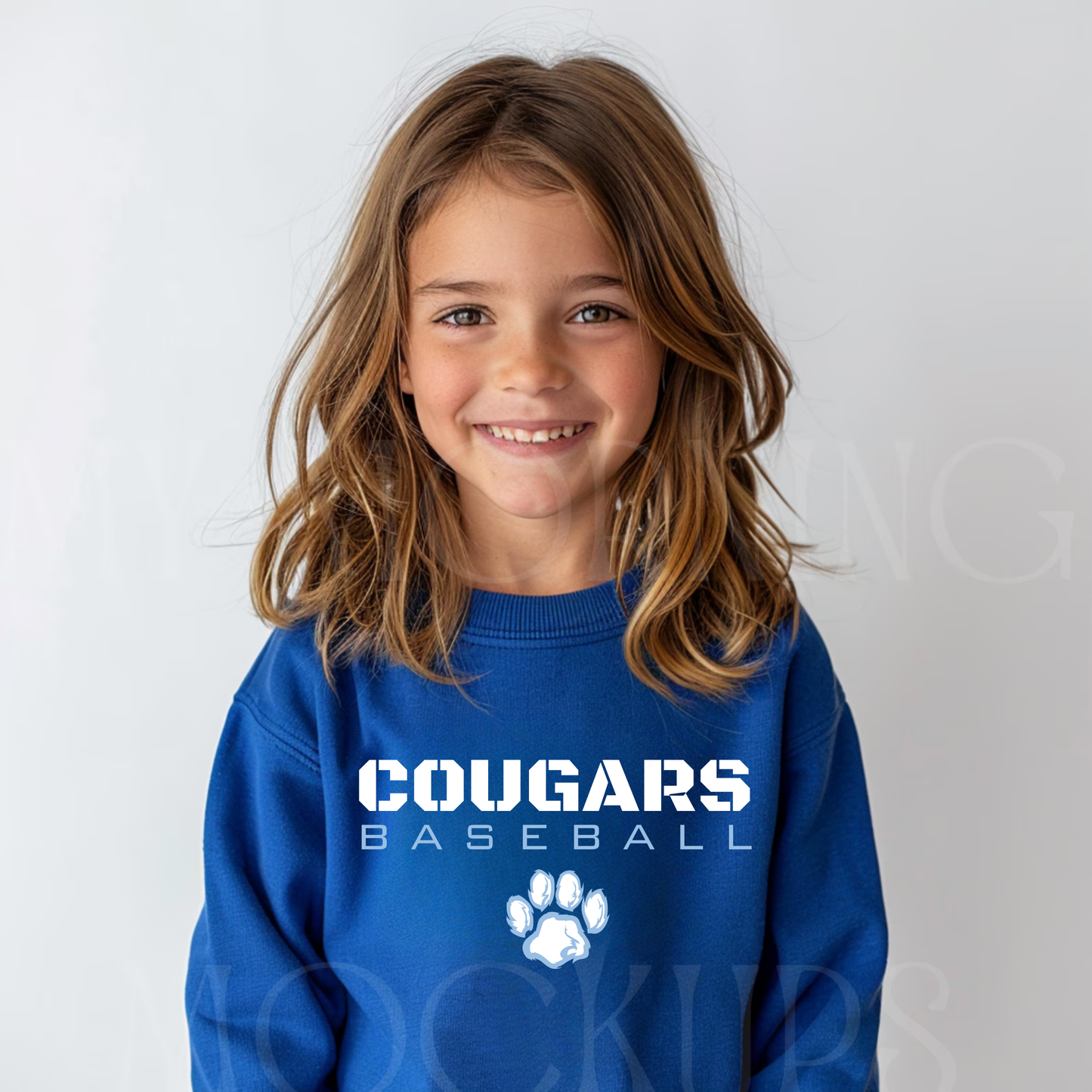 Great Lakes Cougars Baseball Unisex YOUTH Crewneck Sweatshirt