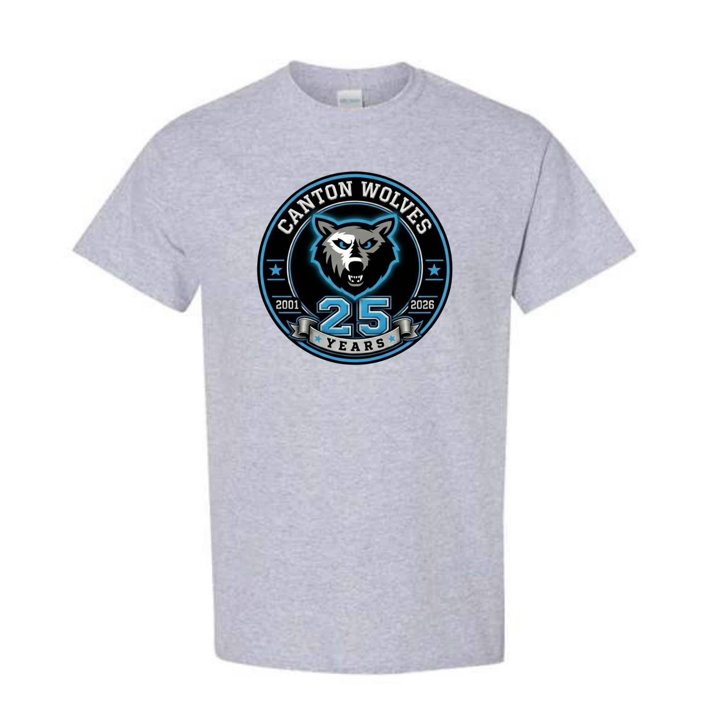 Canton Wolves Hockey UNISEX T-Shirt - SPORT GREY