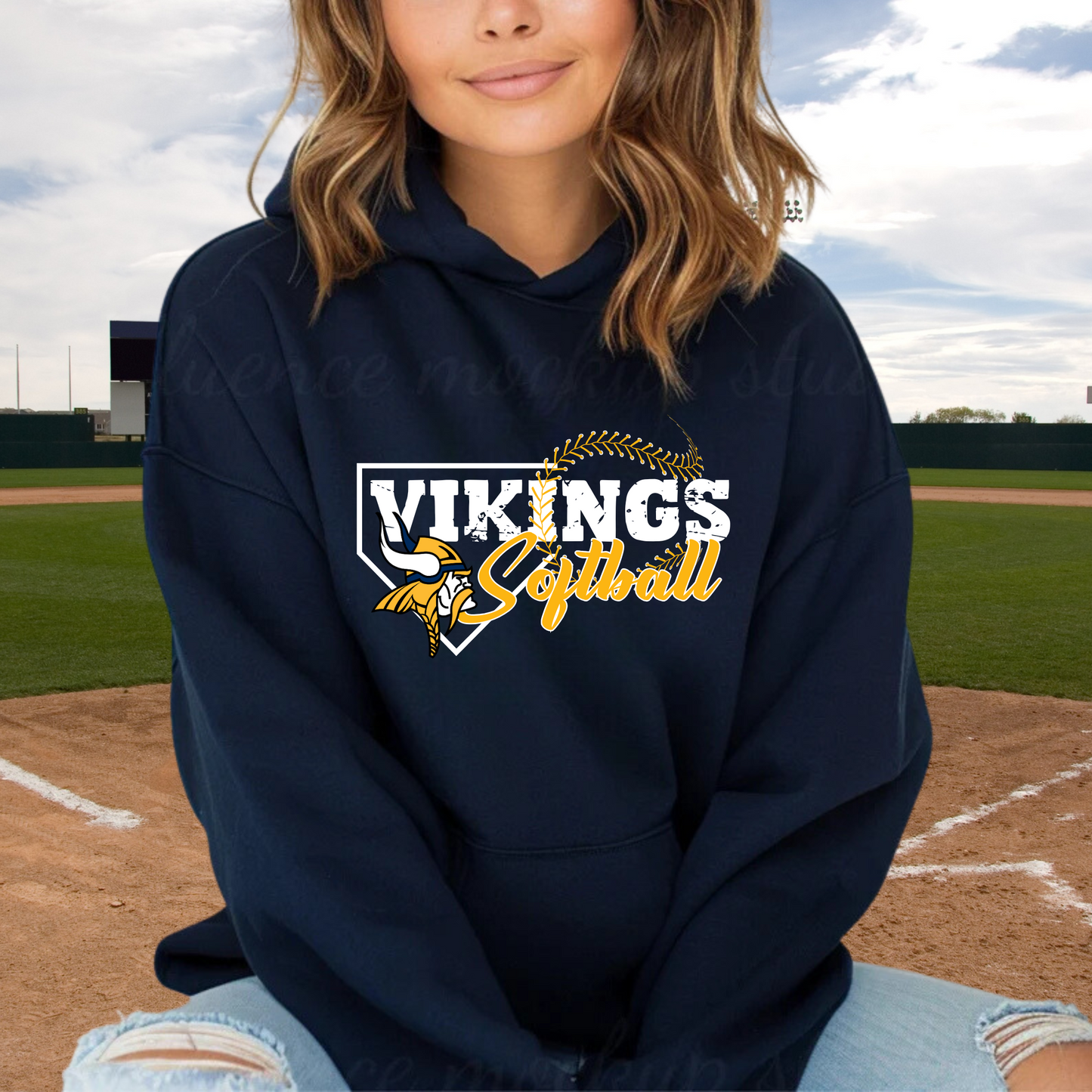 Cadillac Vikings Softball ADULT Hoodie