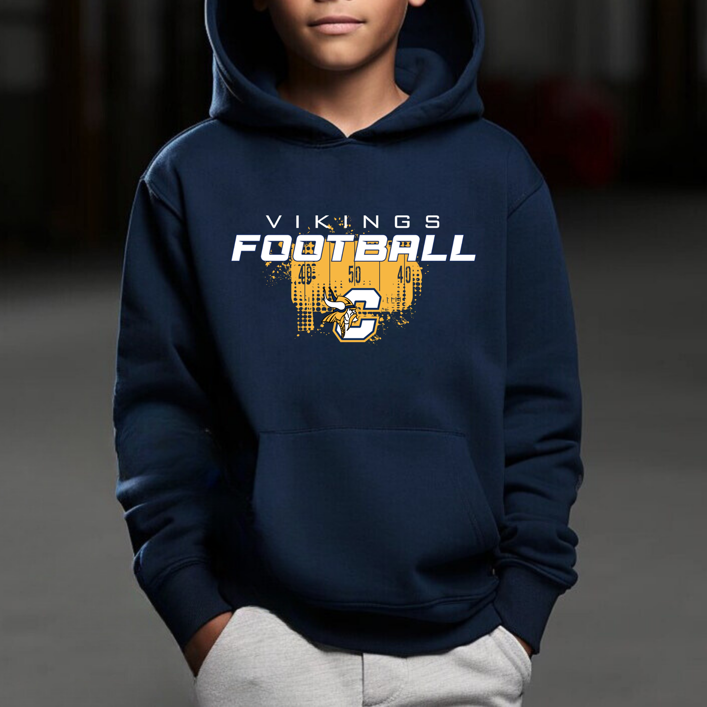 Cadillac Vikings Football UNISEX Hoodie - NAVY