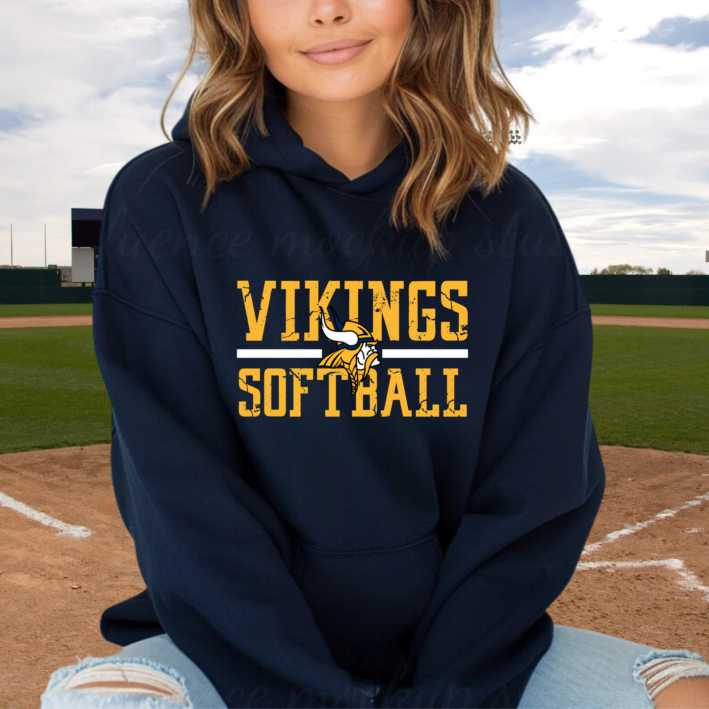 Cadillac Vikings Softball ADULT Hoodie