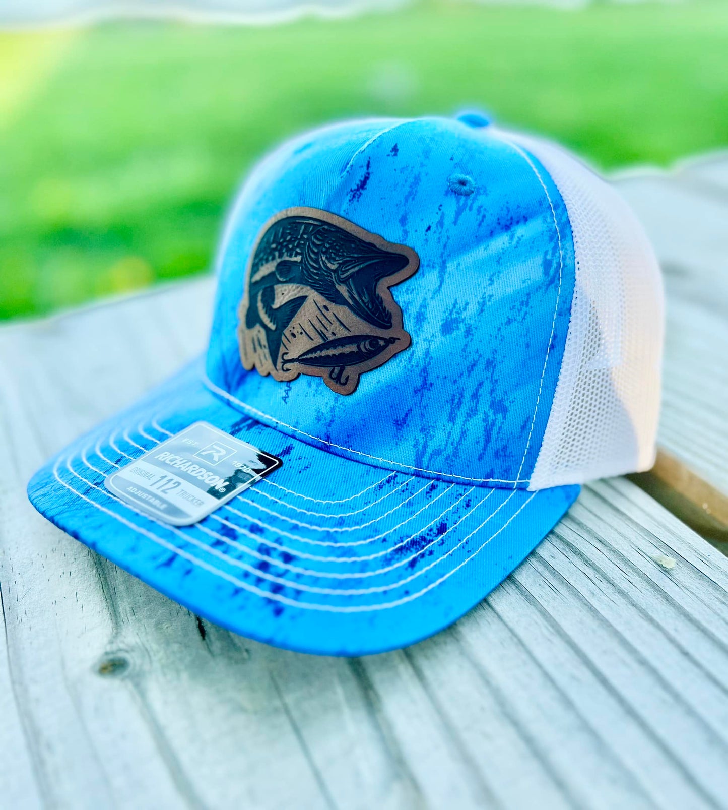 Northern Pike Leather Patch Hat