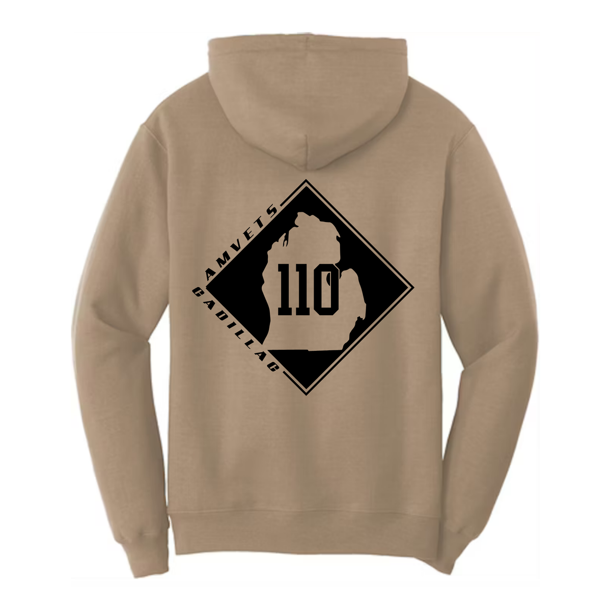 AMVETS Post #110 Hoodie (PC78H) - SAND