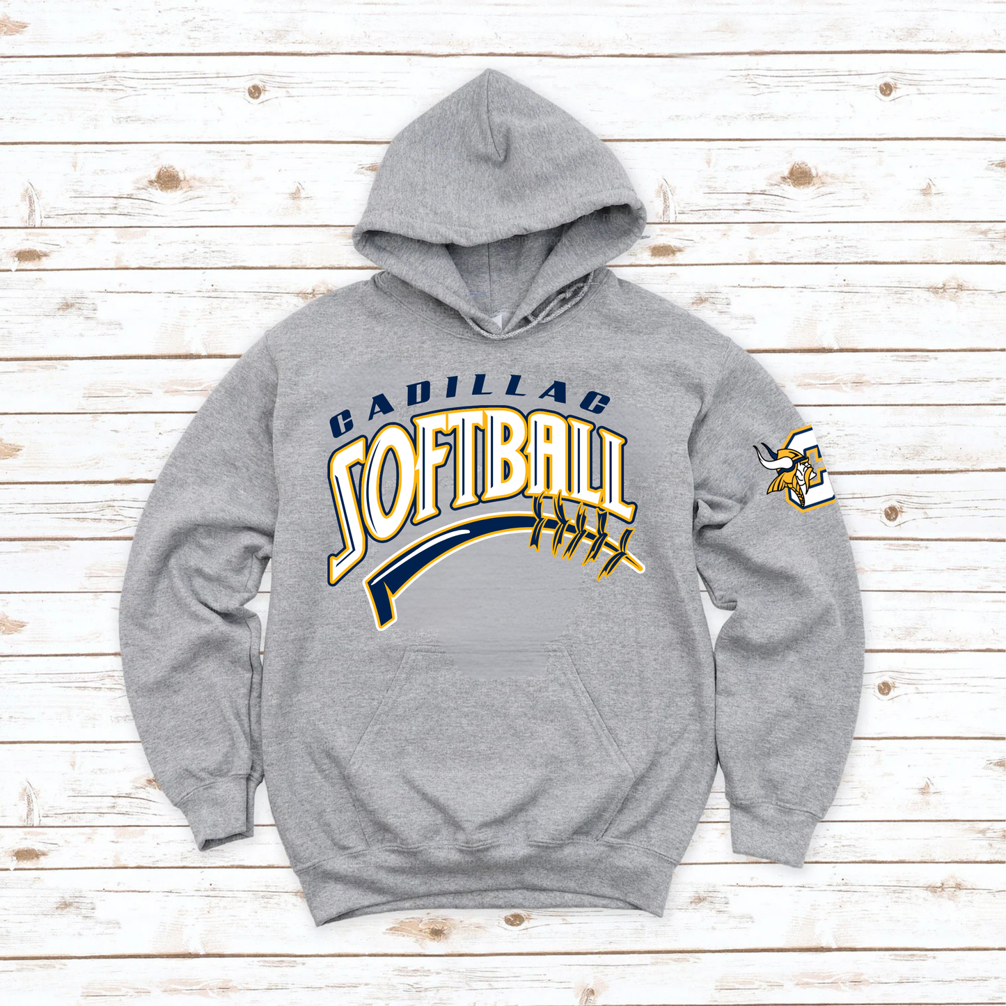 Cadillac Vikings Softball Unisex YOUTH Hoodie