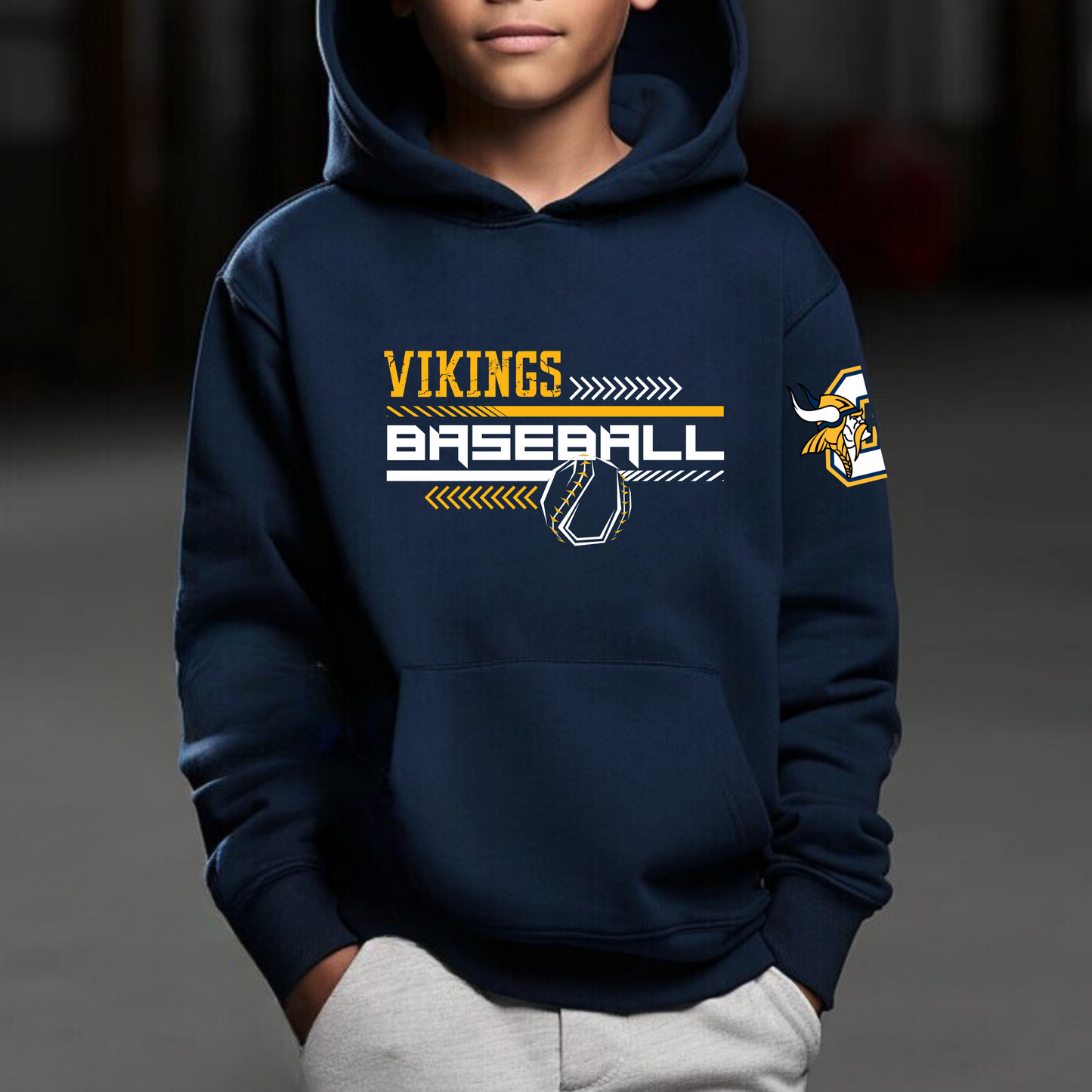 Cadillac Vikings Baseball Unisex YOUTH Hoodie