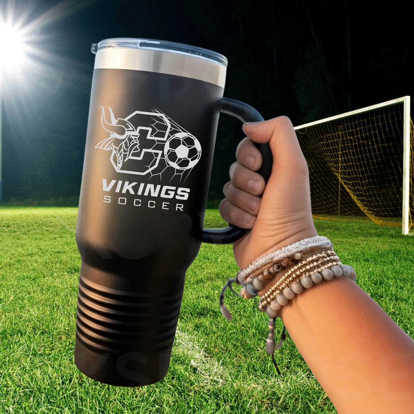 Cadillac Vikings Soccer 40 oz Tumbler w/Lid