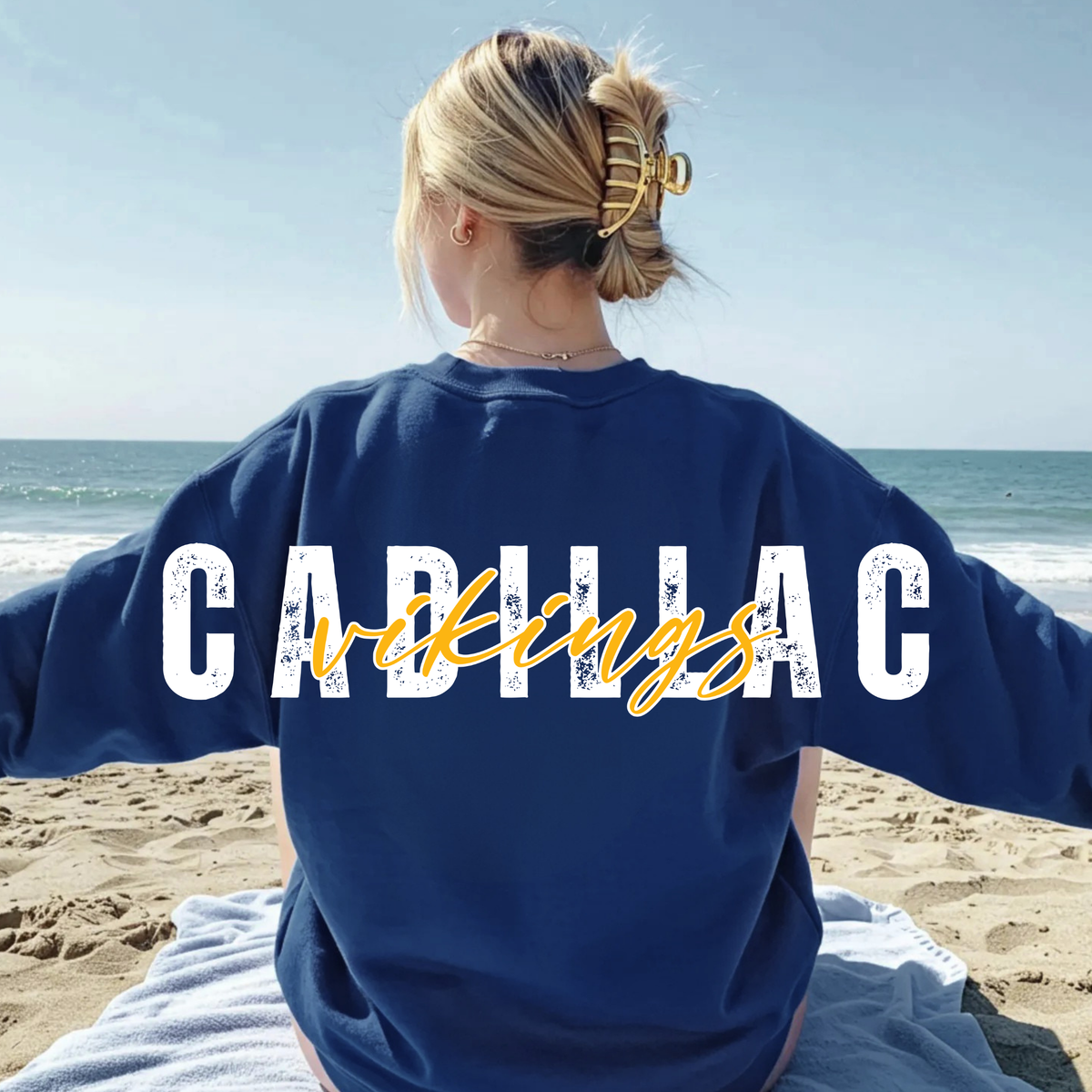Cadillac Vikings ADULT Crewneck Sweatshirt