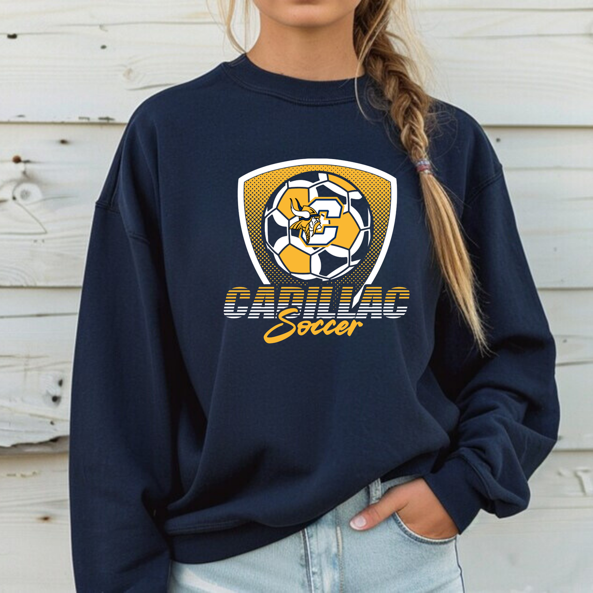 Cadillac Vikings Soccer UNISEX Crewneck Sweatshirt