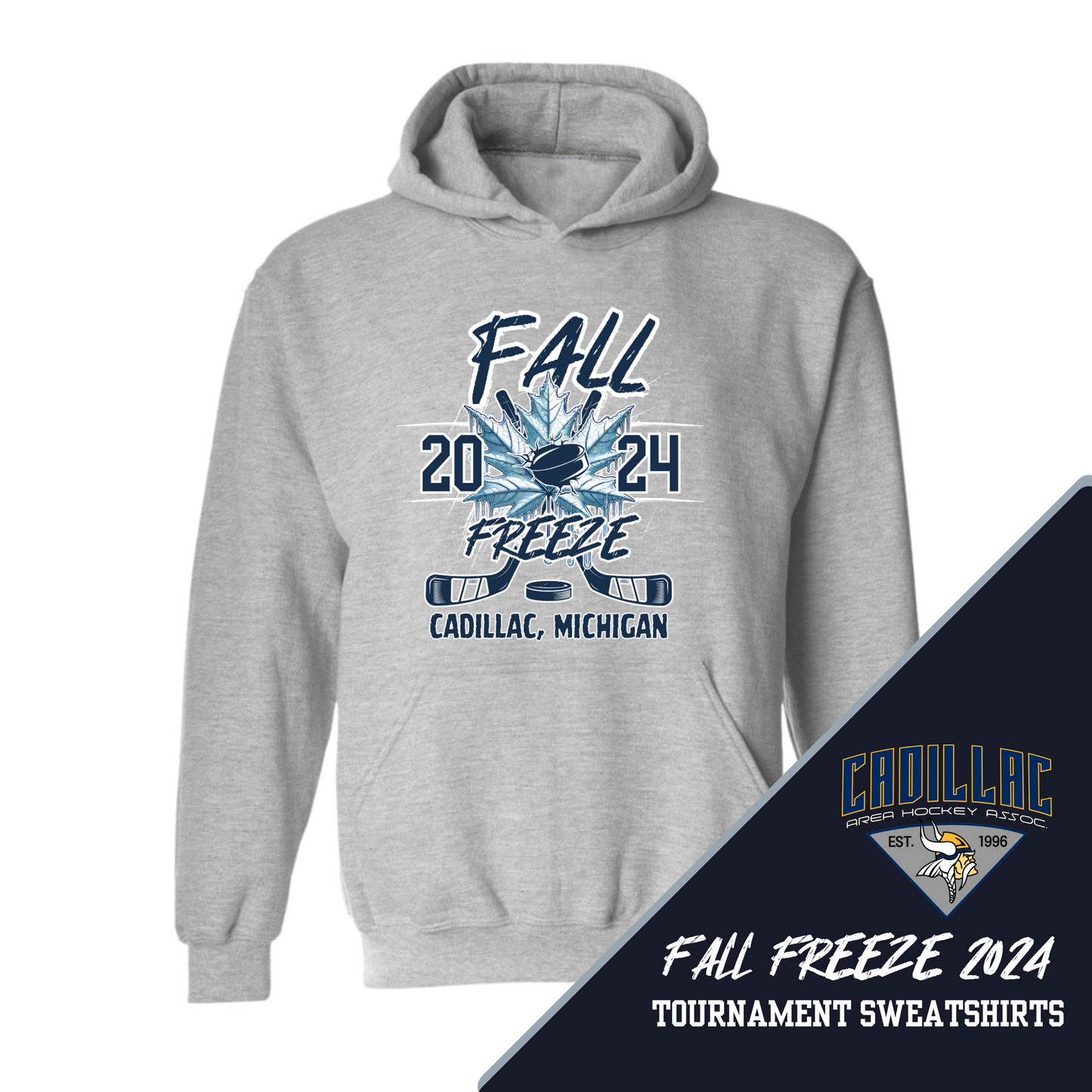 2024 CAHA Fall Freeze Hockey Tournament Sweatshirt (Heather Grey)