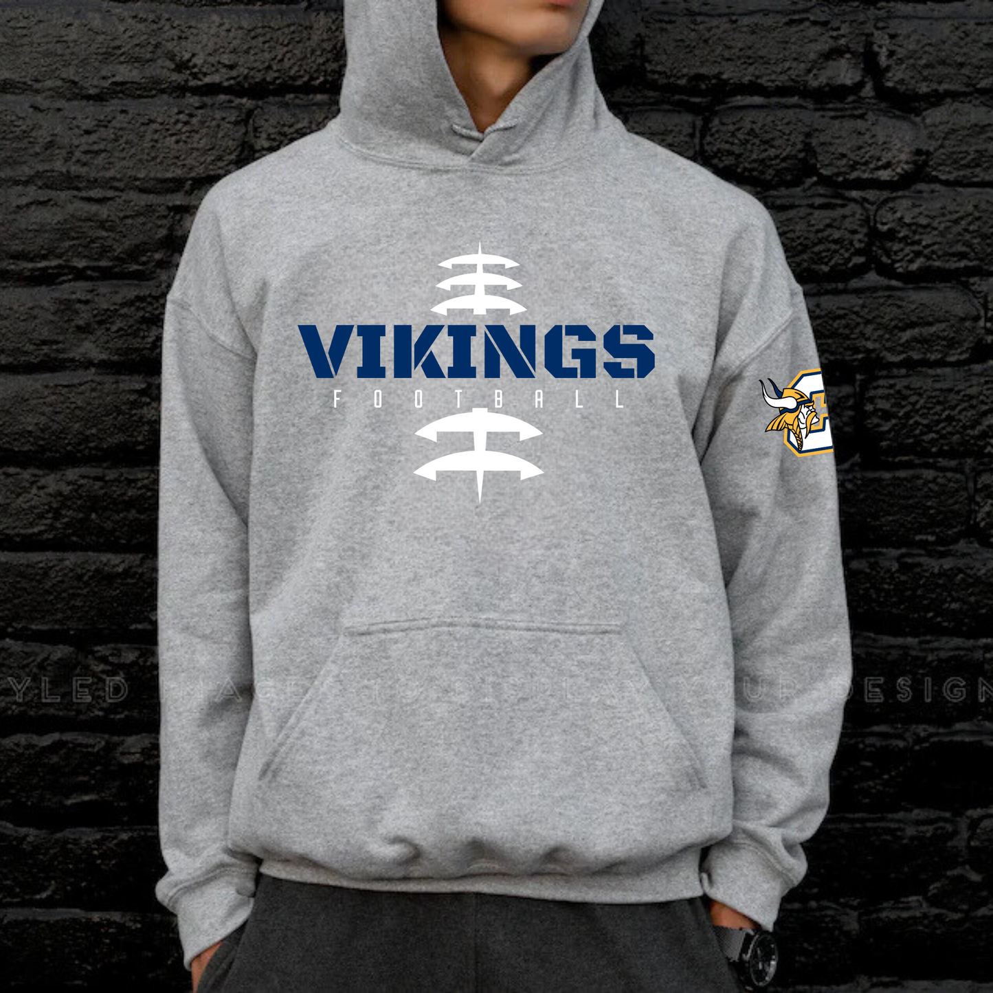 Cadillac Vikings Football Unisex YOUTH Hoodie