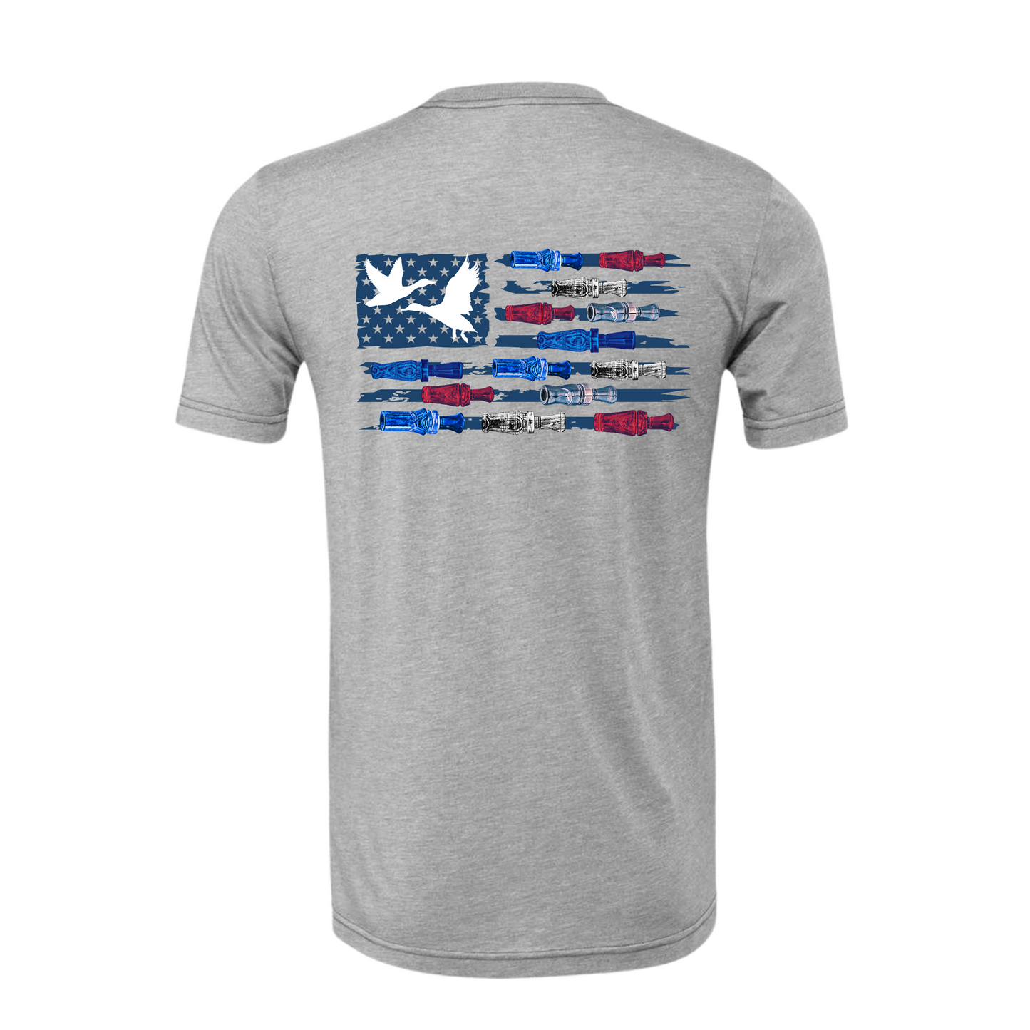 Duck Call Flag Adult Short Sleeve Tee