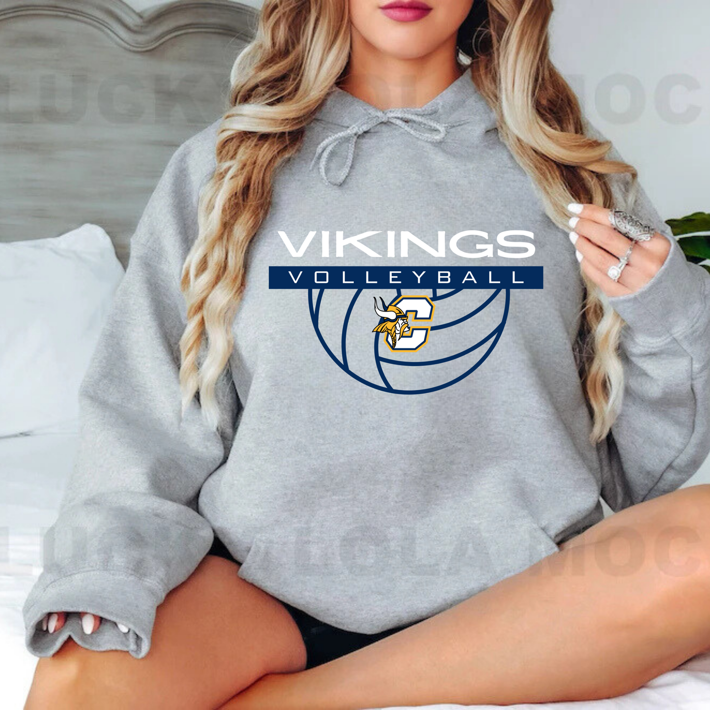 Cadillac Vikings Volleyball ADULT Hoodie