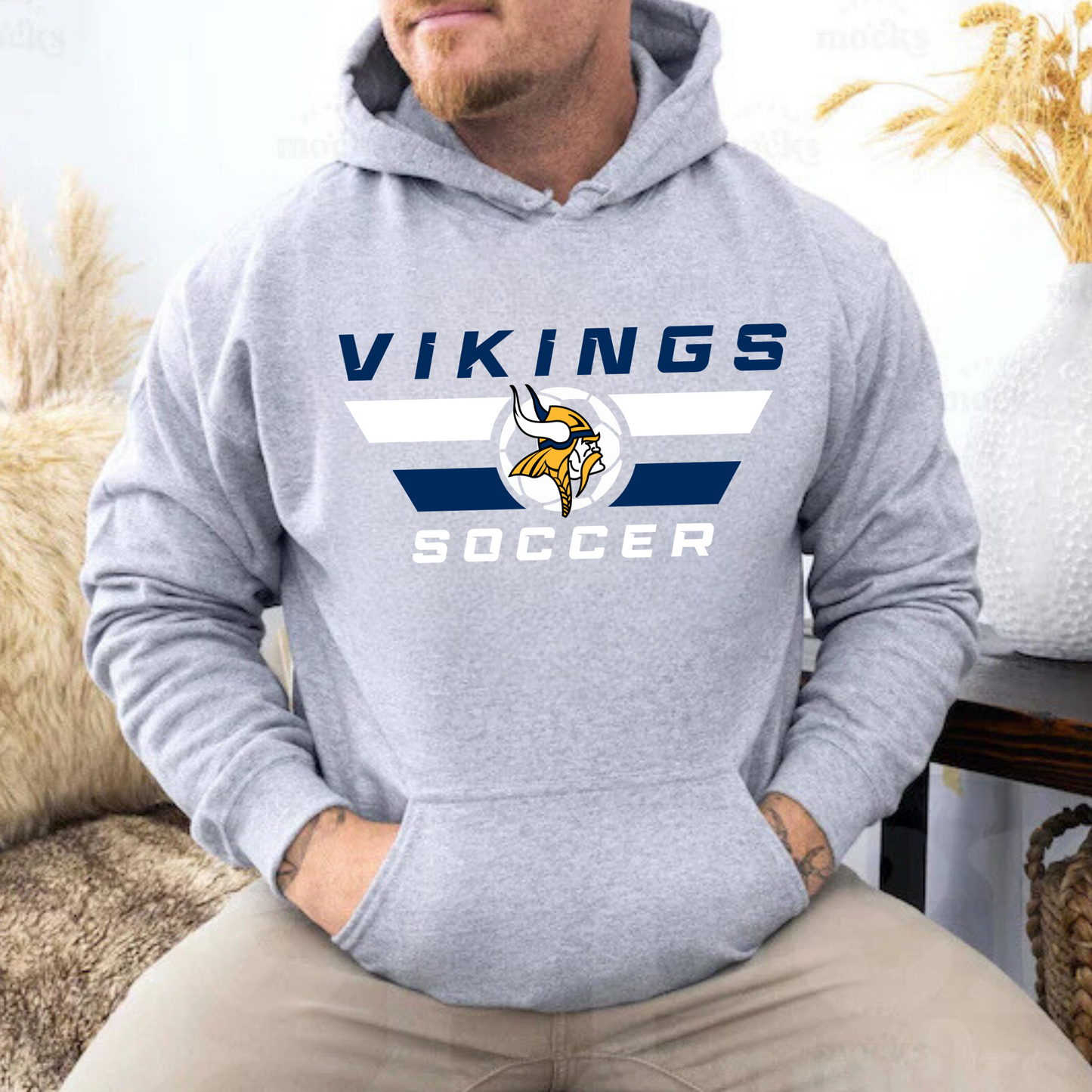Cadillac Vikings Soccer ADULT Unisex Hoodie