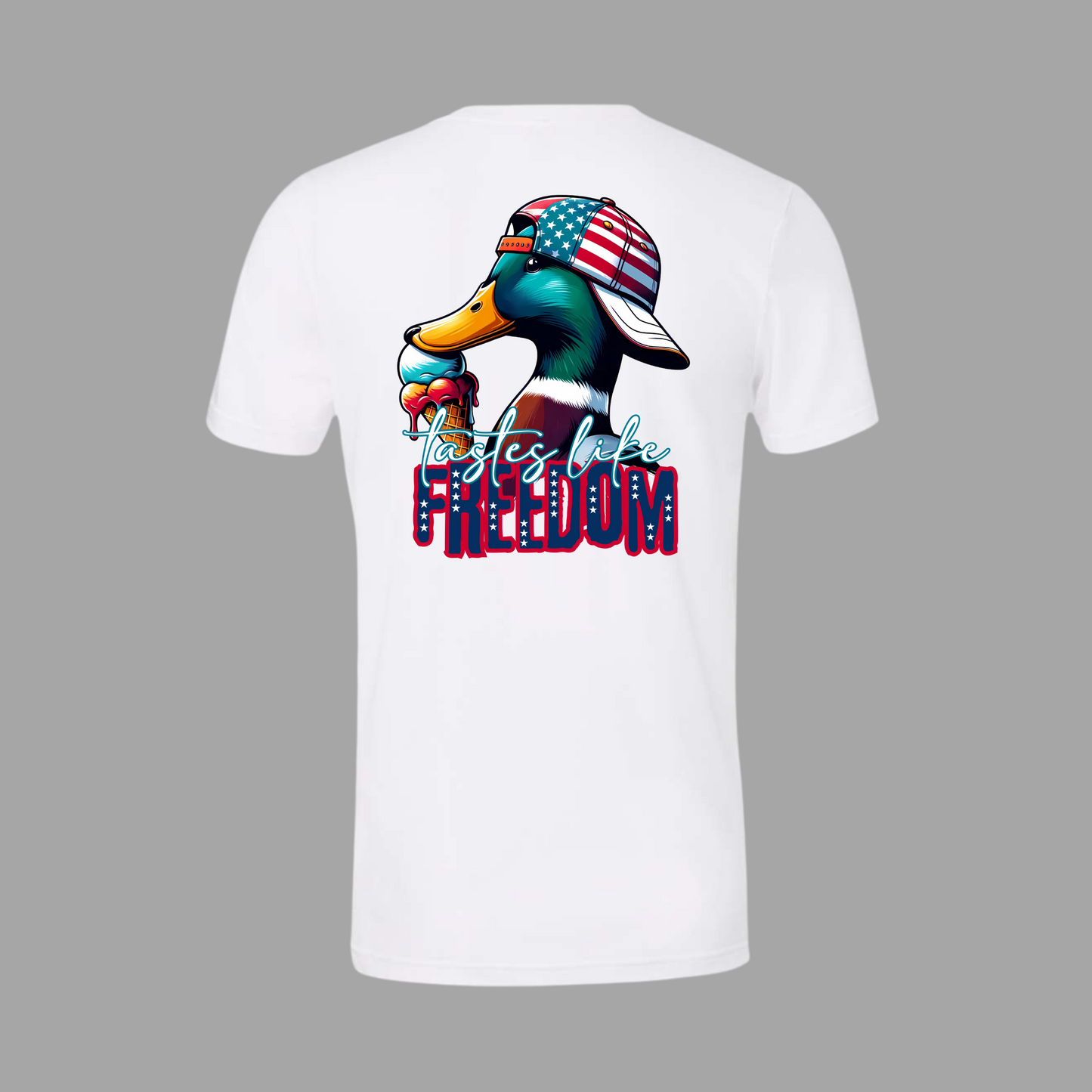 Tastes Like Freedom Mallard Duck Adult Short Sleeve Tee