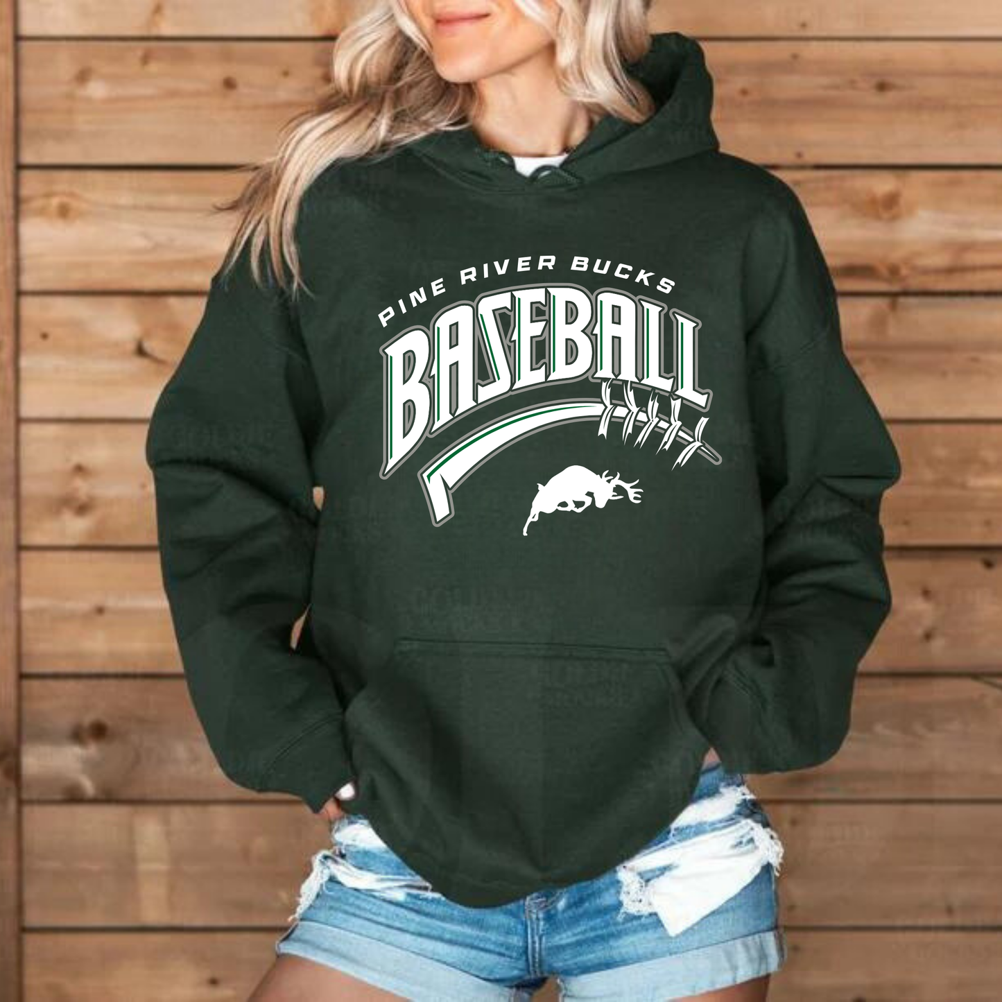 Pine River Bucks Baseball ADULT Hoodie