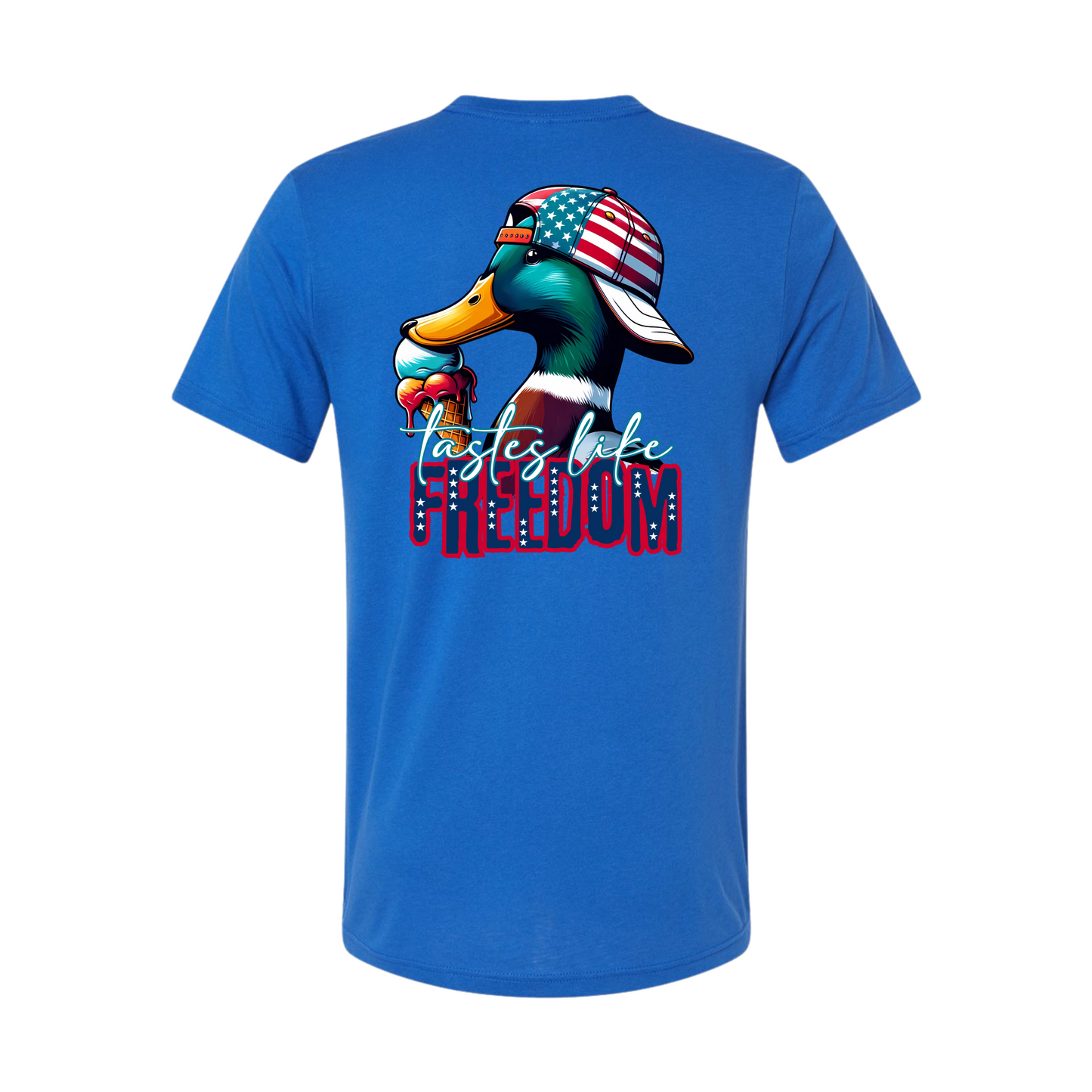 Tastes Like Freedom Mallard Duck Adult Short Sleeve Tee