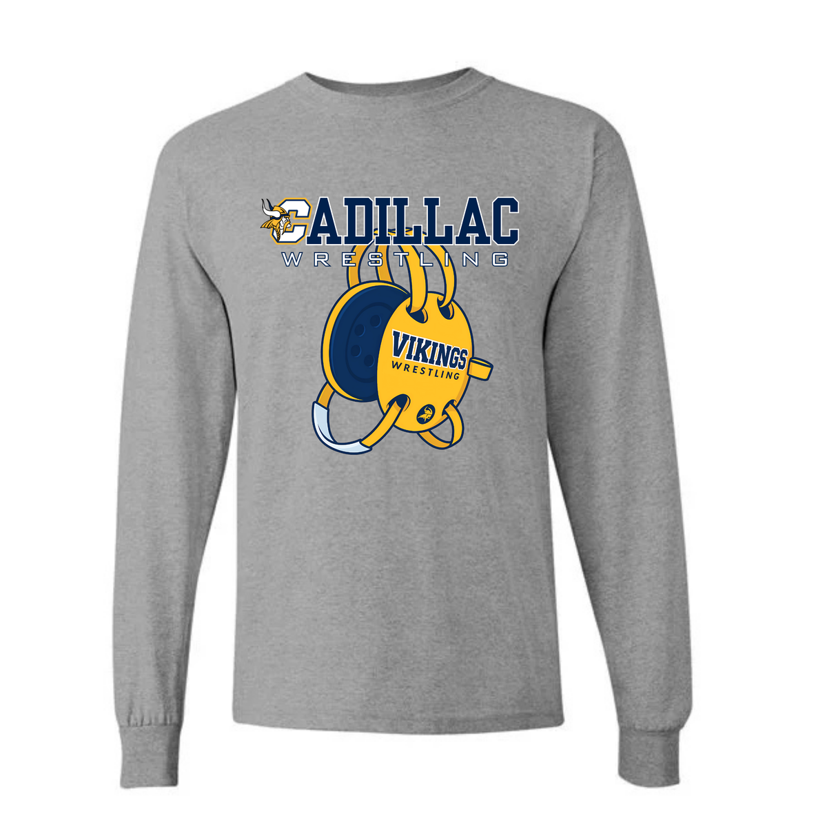 Cadillac Vikings Wrestling UNISEX Long-Sleeve T-Shirt