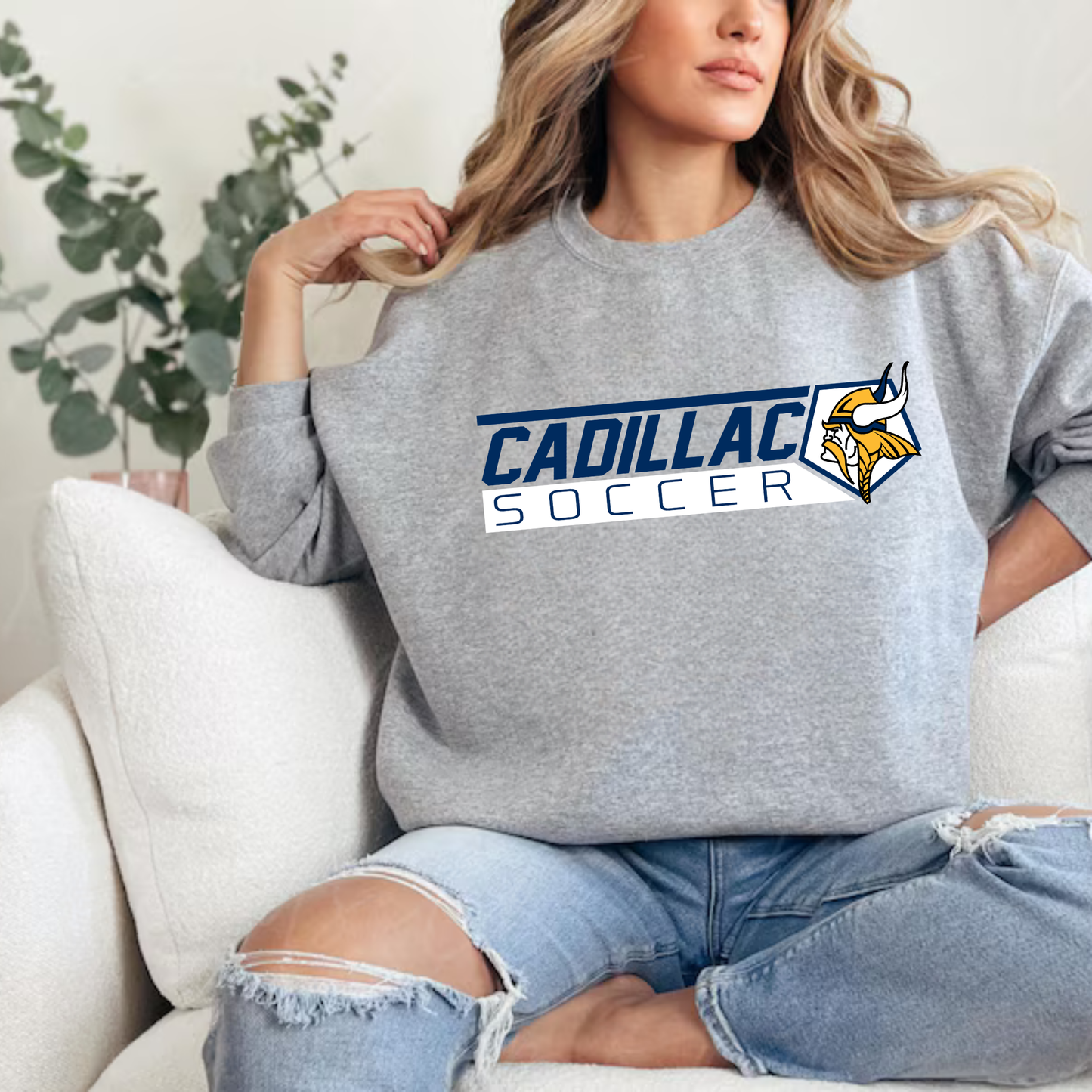 Cadillac Vikings Soccer UNISEX Crewneck Sweatshirt