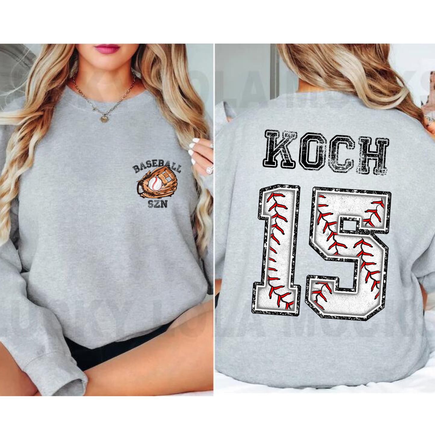 Baseball Numbers ADULT Crewneck Sweatshirt