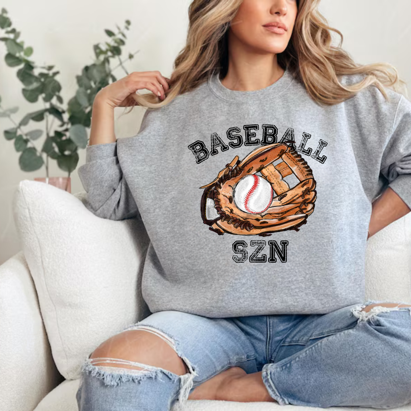 Baseball Season ADULT Crewneck Sweatshirt