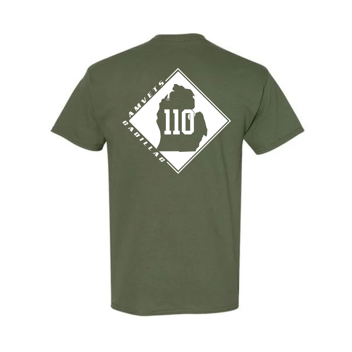 AMVETS Post #110 T-Shirt (G500) - MILITARY GREEN
