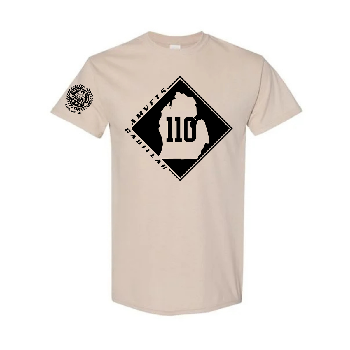 AMVETS Post #110 T-Shirt (G500) - SAND