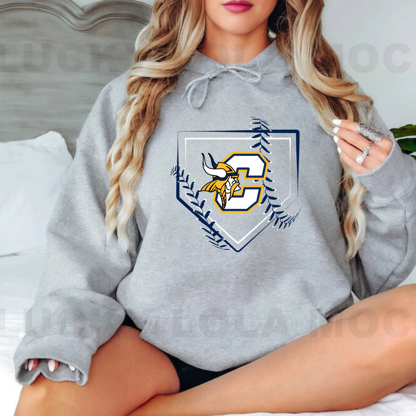 Cadillac Vikings Baseball ADULT Hoodie