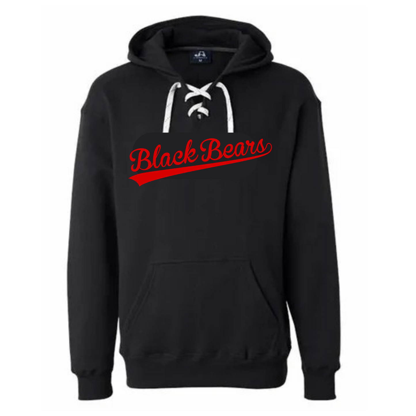 Script Black Bears Hockey ADULT Unisex Sport Lace Hoodie