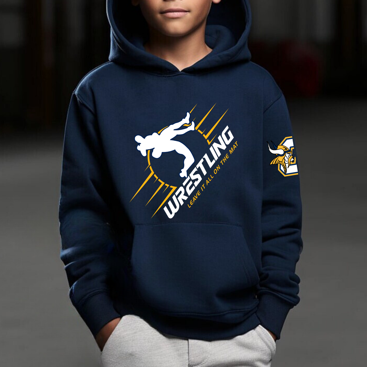 Vikings Wrestling YOUTH Hoodie