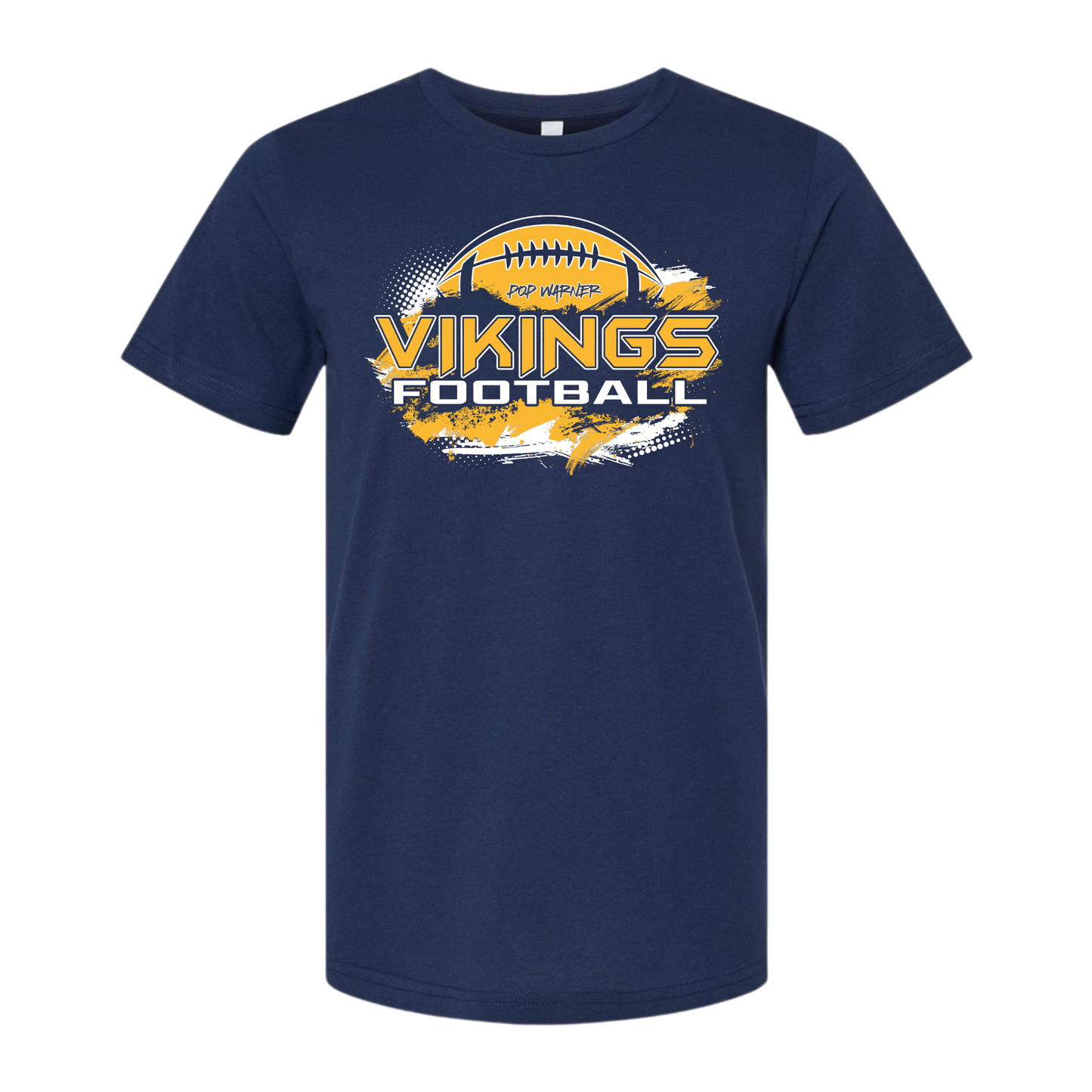 Vikings Pop Warner Football UNISEX T-Shirt - NAVY