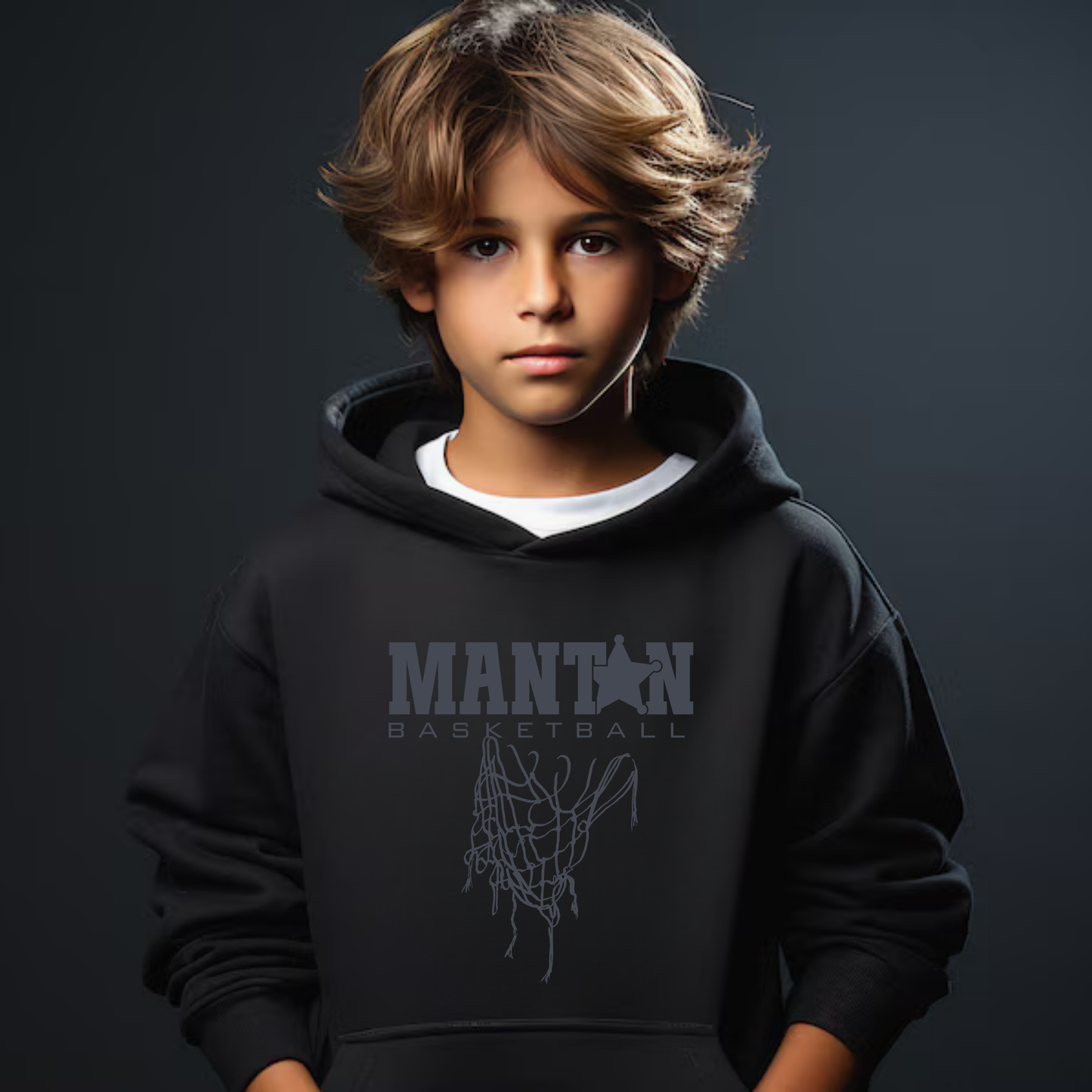 BLACKOUT Manton Rangers Basketball Unisex YOUTH Hoodie