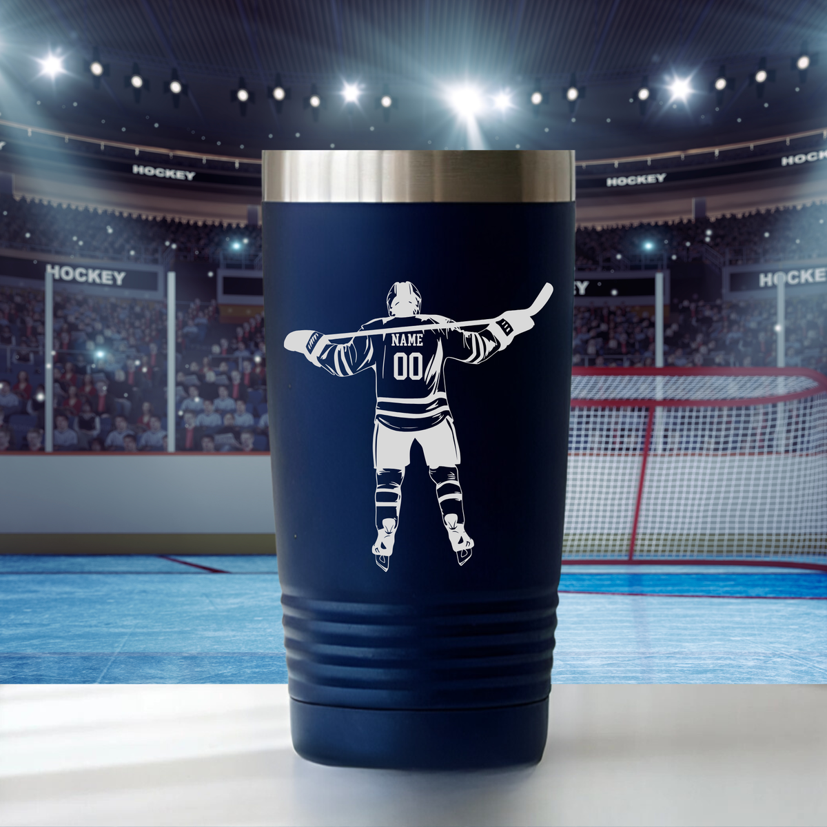 Personalized Cadillac Vikings HOCKEY 20 oz Tumbler - NAVY