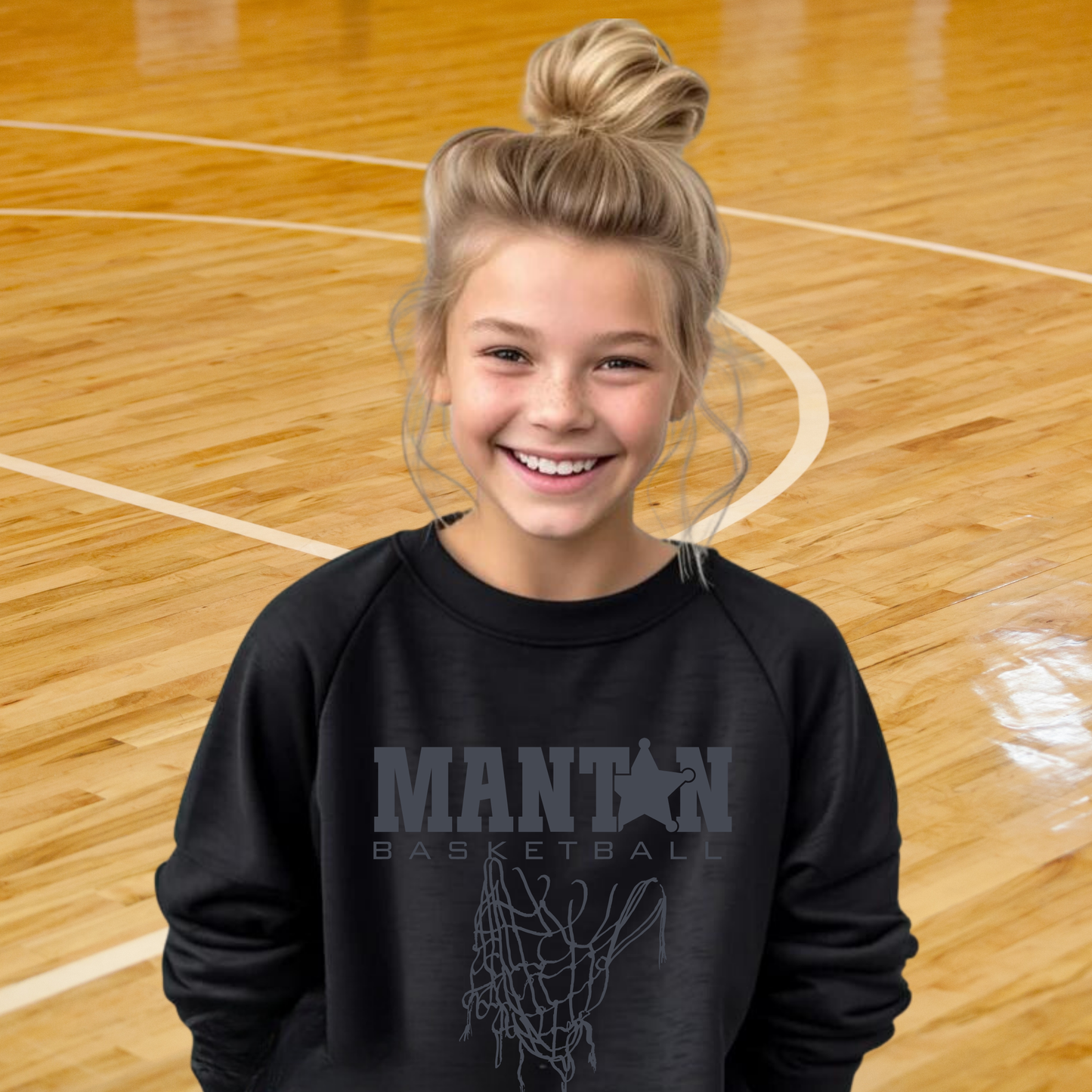 BLACKOUT Manton Rangers Basketball YOUTH Crewneck Sweatshirt