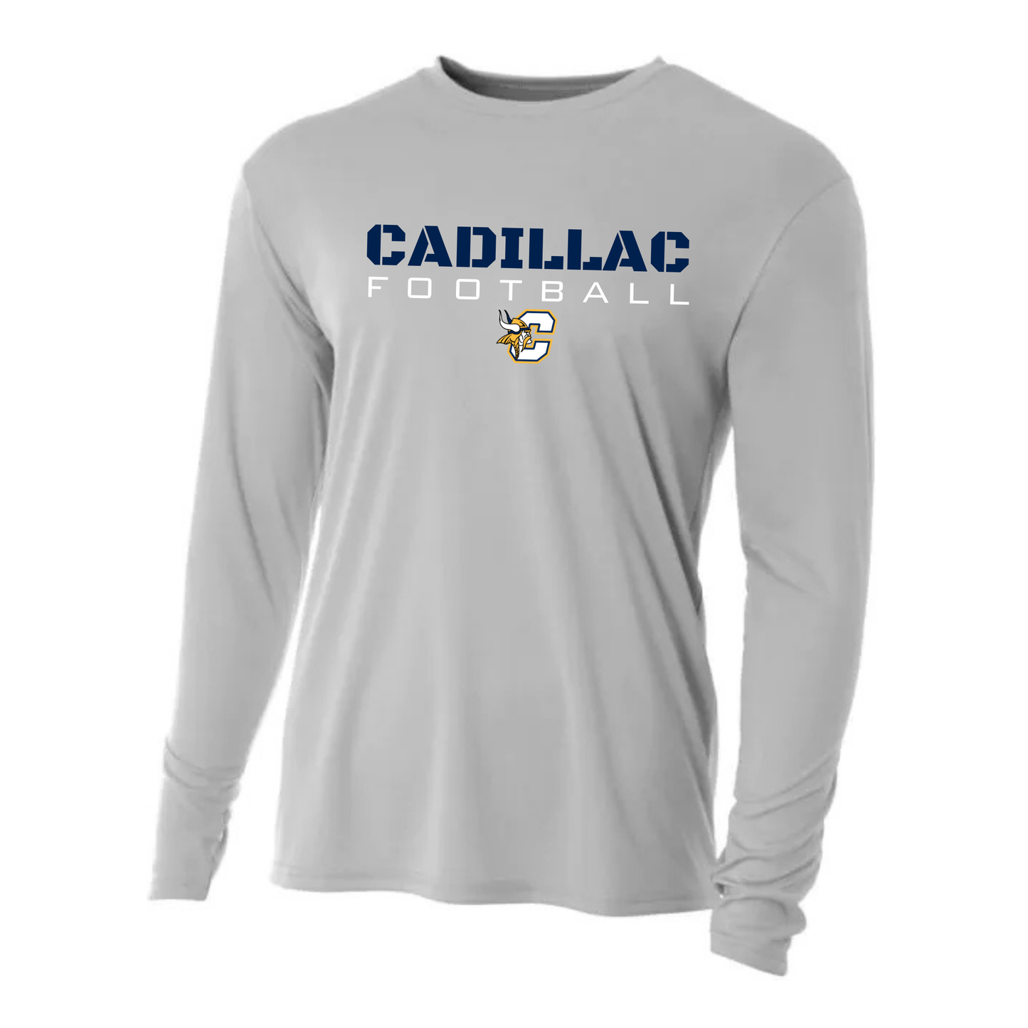 Cadillac Vikings Football DRI-FIT Cooling Performance Long-Sleeve T-Shirt