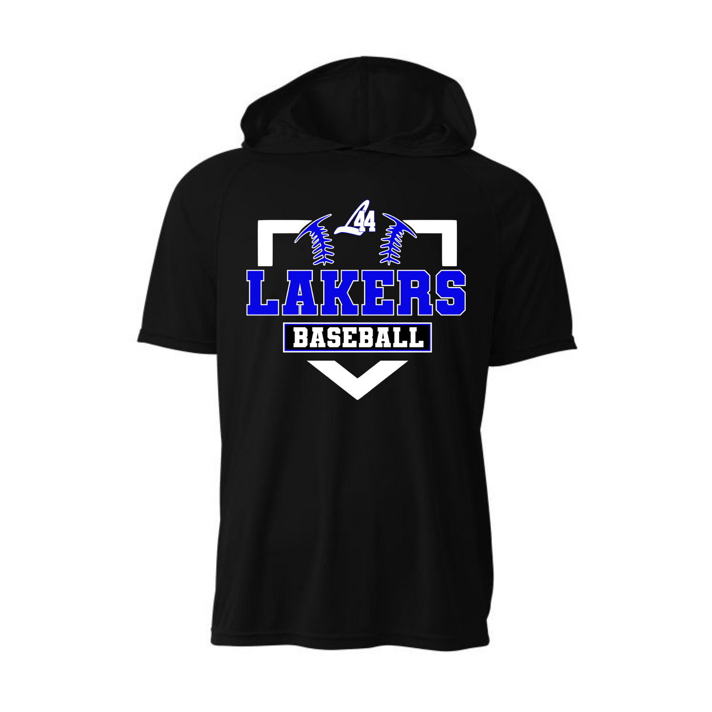 Hooded DRI-FIT Latitude 44 Lakers Baseball T-Shirt (Cooling Performance T-Shirt)