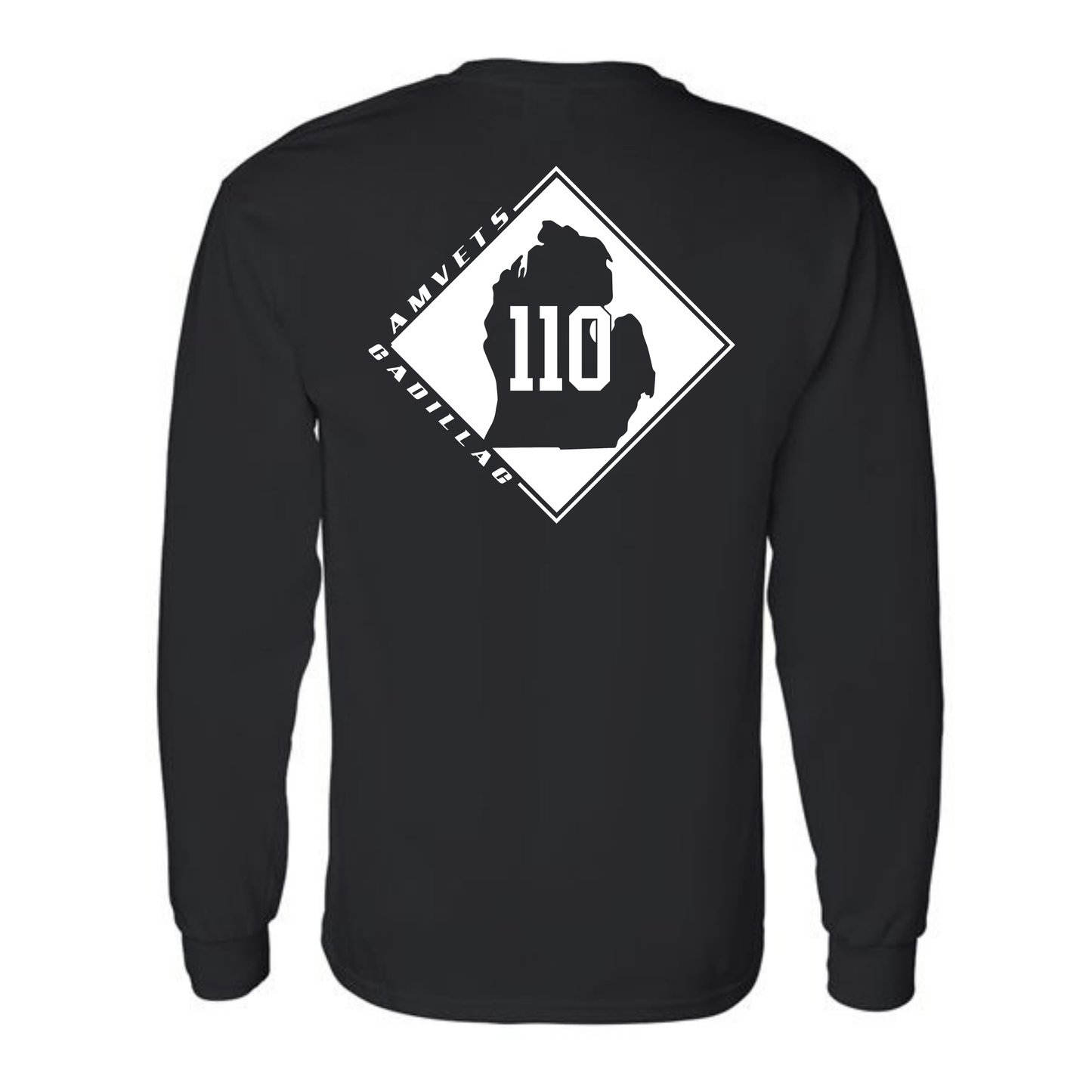 AMVETS Post #110 Long-Sleeve T-Shirt (G540) - BLACK