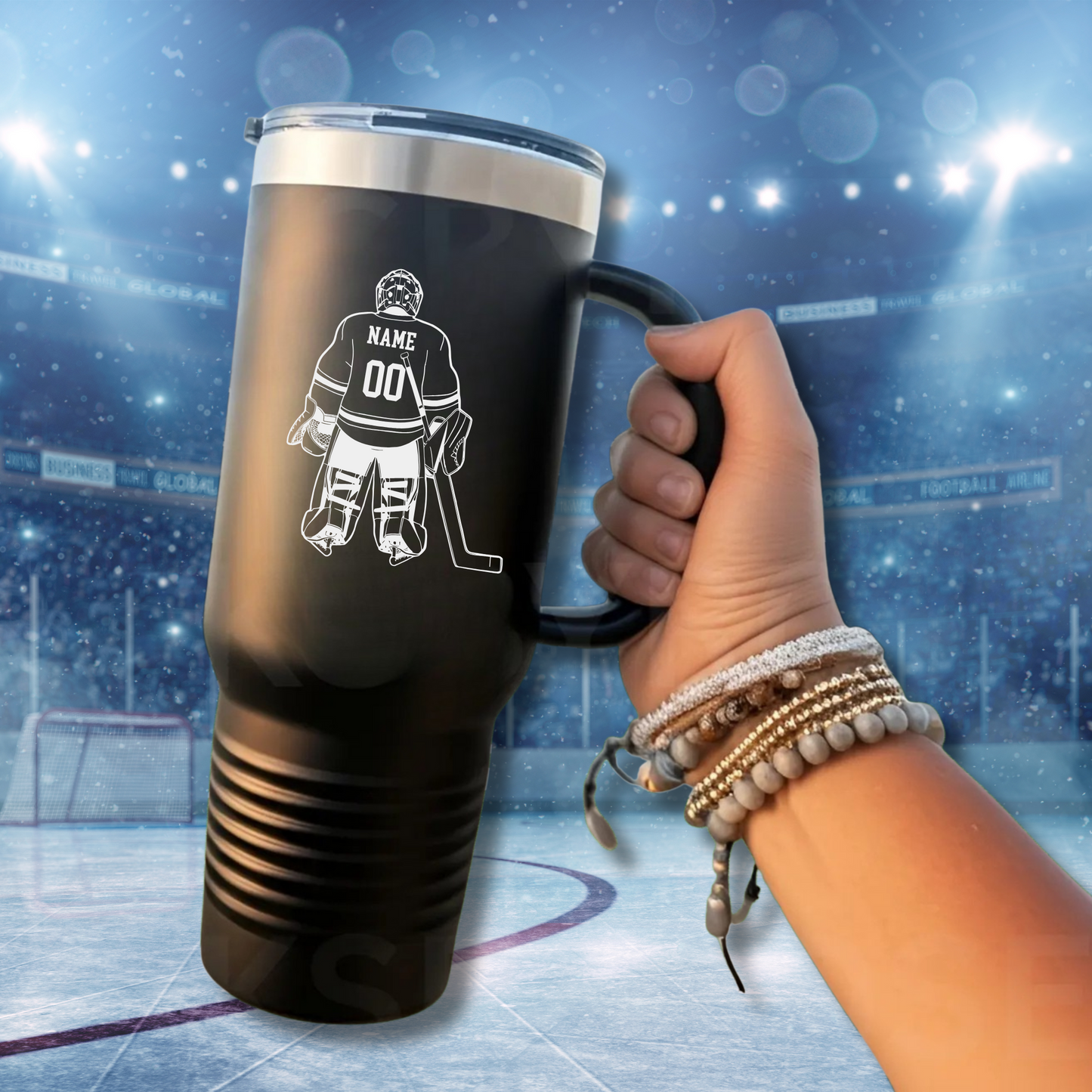 Black Bears Hockey 40 oz Tumbler w/Lid