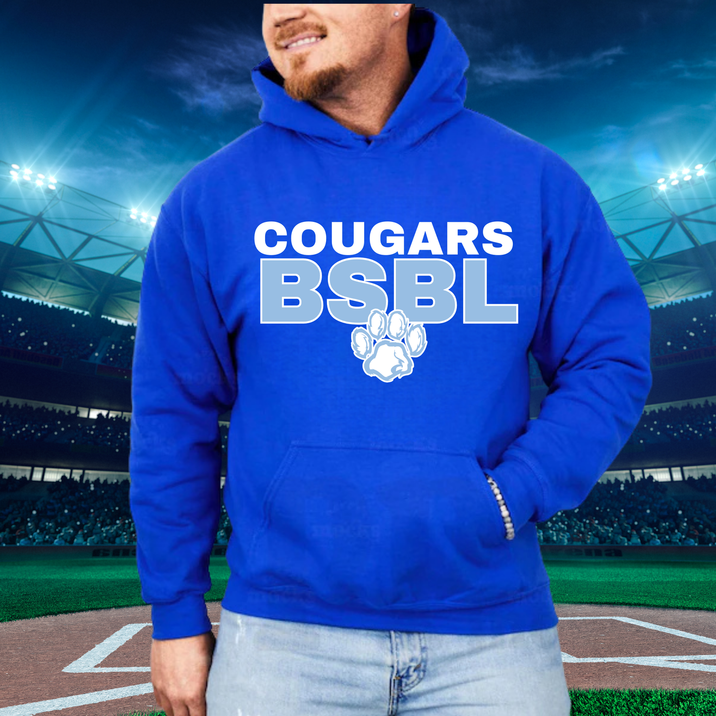 Great Lakes Cougars Baseball ADULT Hoodie